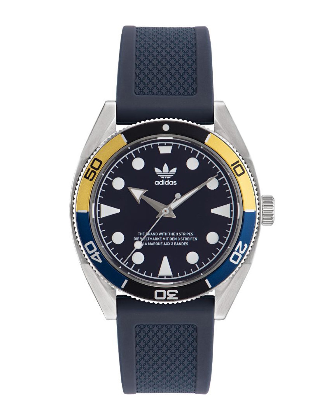 

ADIDAS Originals Unisex Textured Analogue Watch AOFH23006, Navy blue