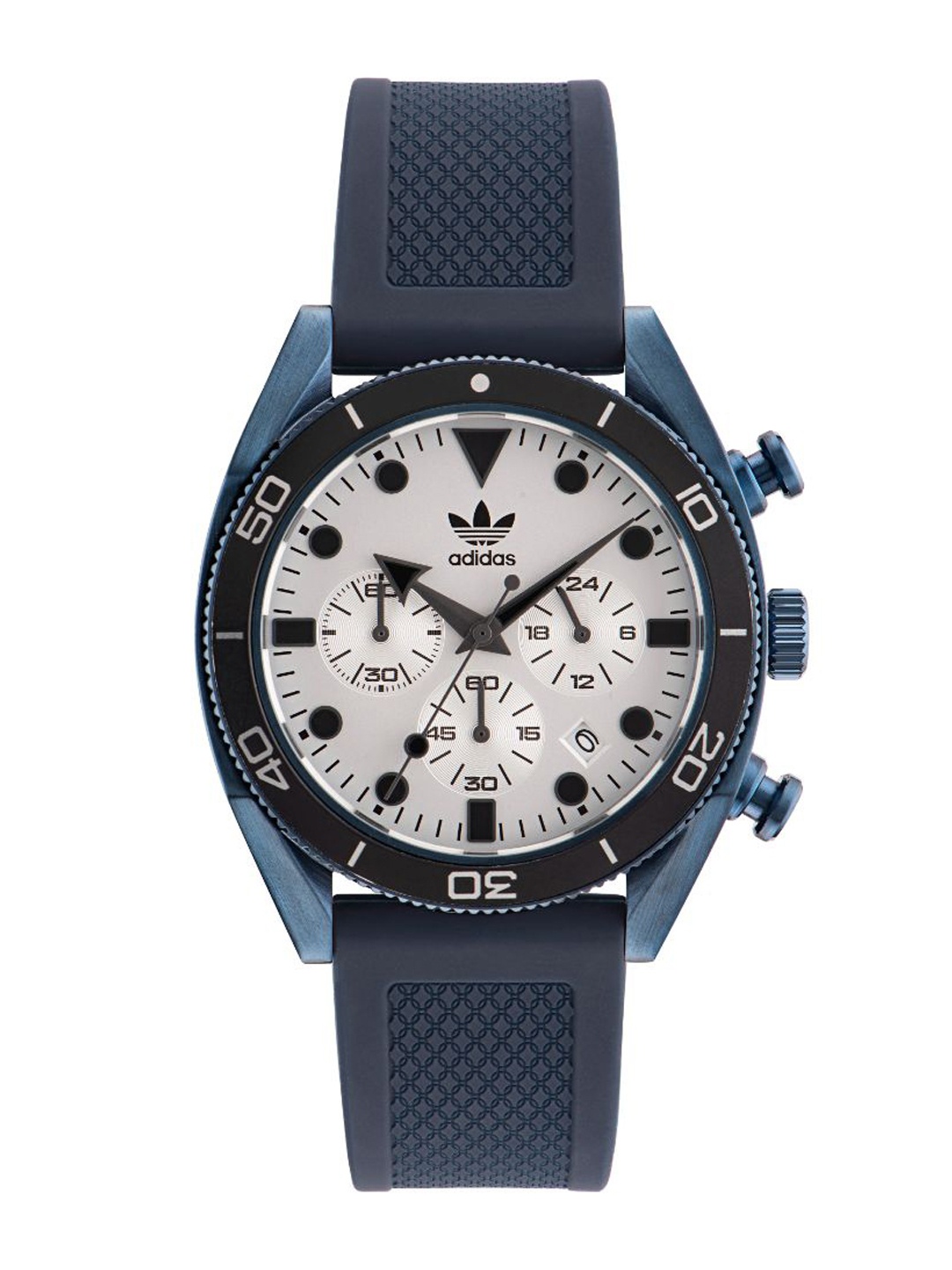 

ADIDAS Originals Unisex Textured Straps Chronograph Analogue Watch AOFH23004, Silver
