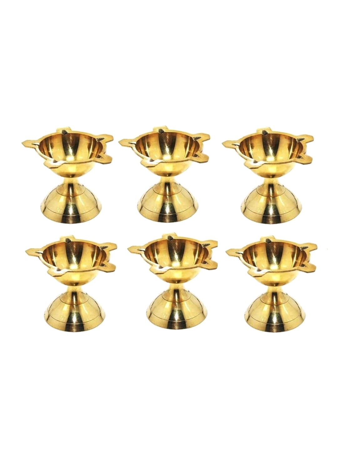 

Fashion Bizz Beige 6 Pieces Brass Diyas, Gold