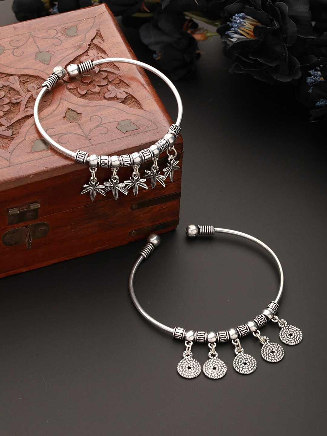 

Sangria Set Of 2 Silver-Plated Bracelets