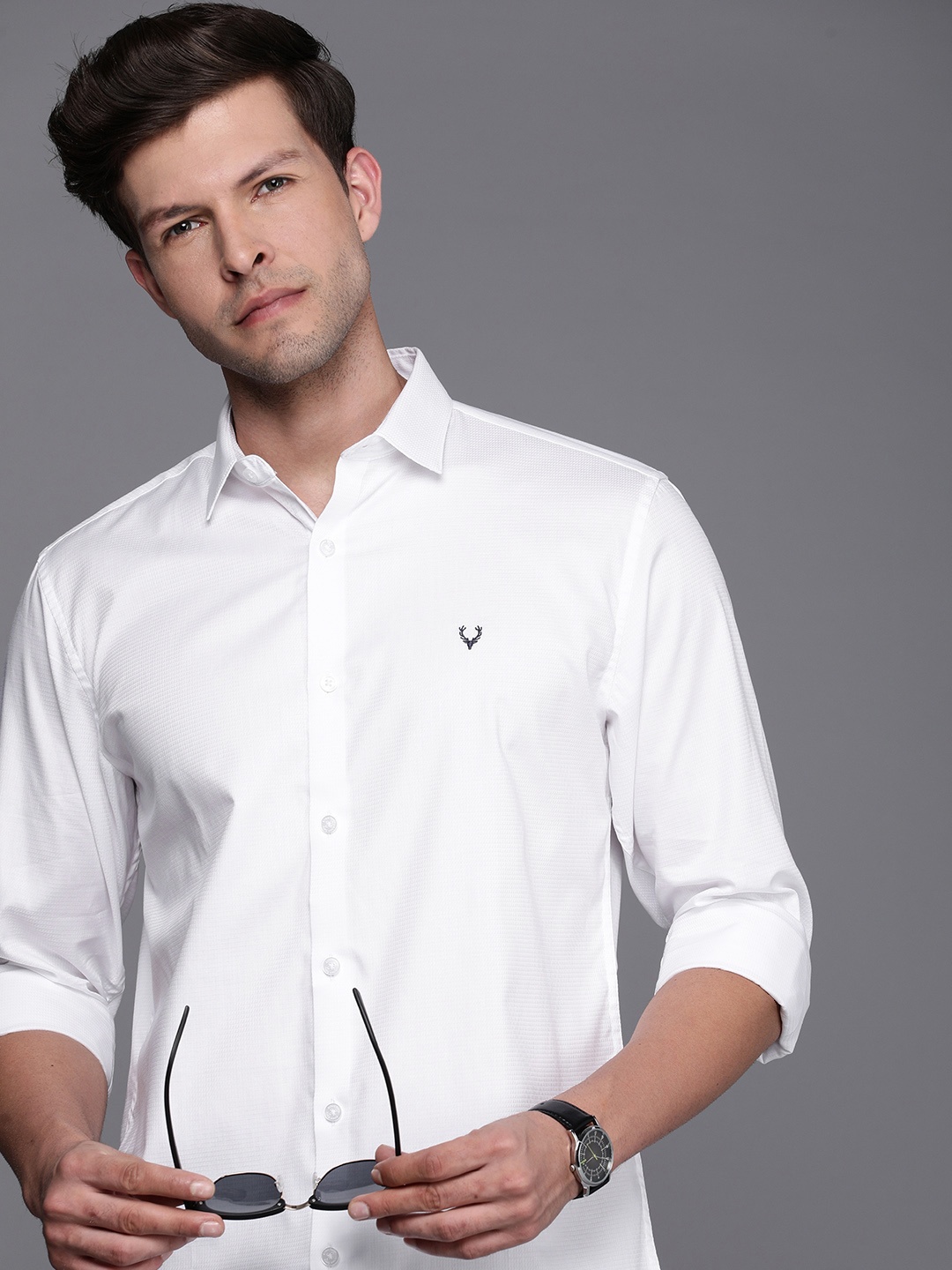 

Allen Solly Classic Fit Pure Cotton Casual Shirt, White