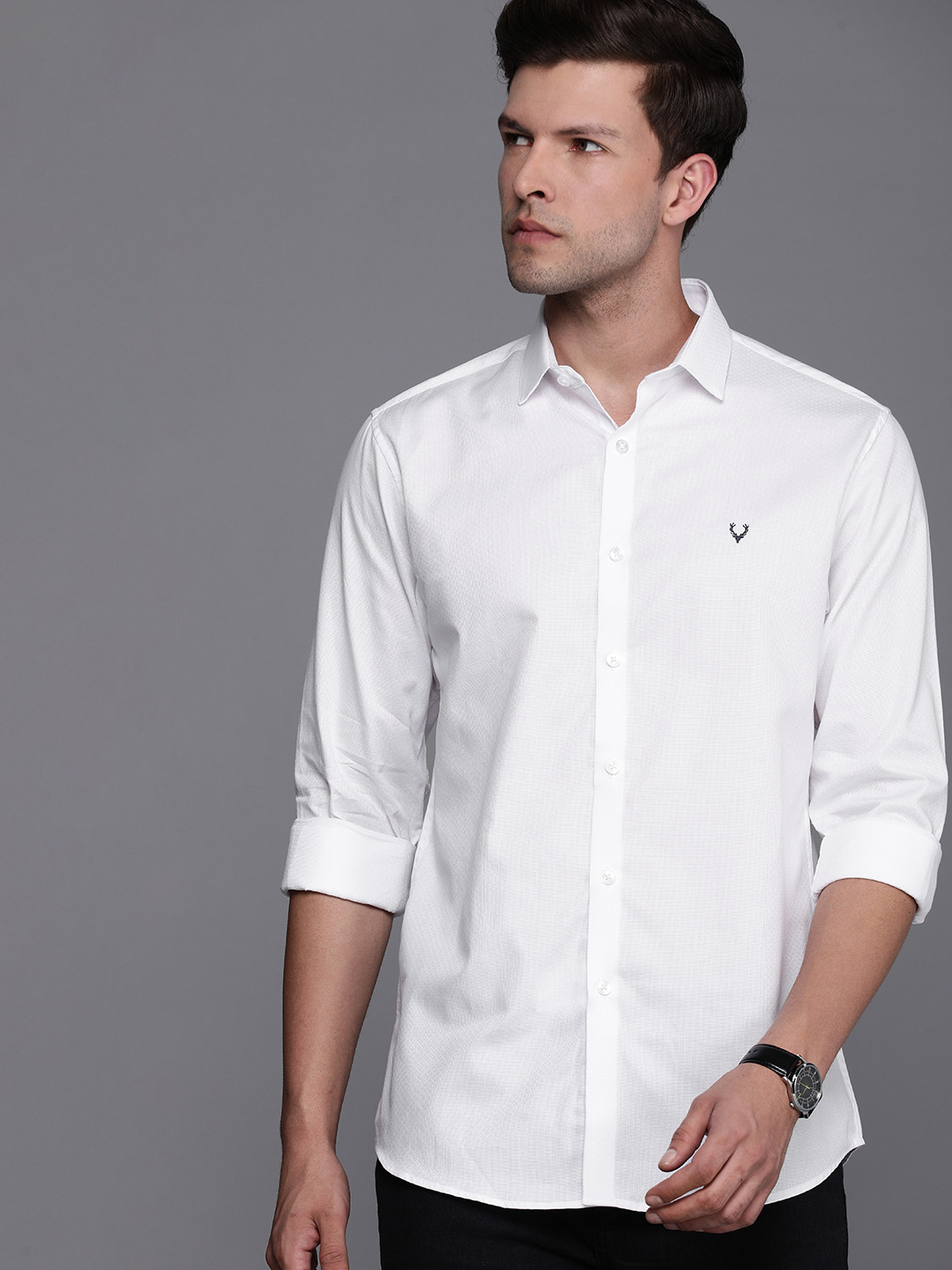 

Allen Solly Classic Fit Pure Cotton Casual Shirt, White