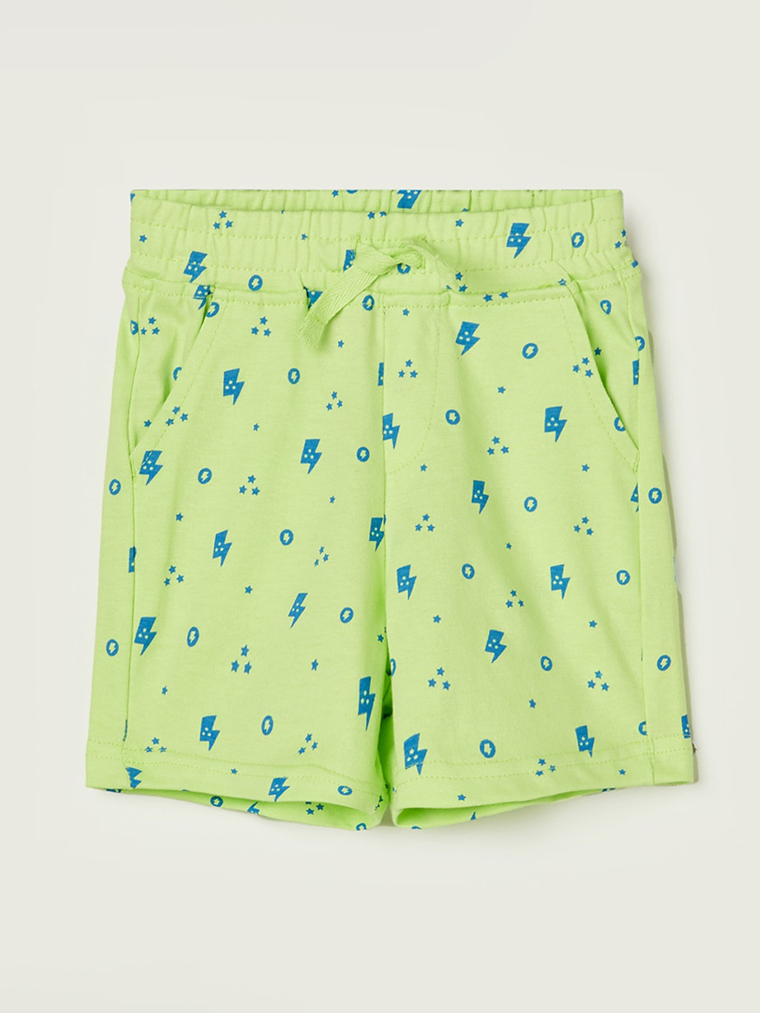 

Juniors by Lifestyle Boys Mid-Rise Conversational Printed Pure Cotton Shorts, Yellow