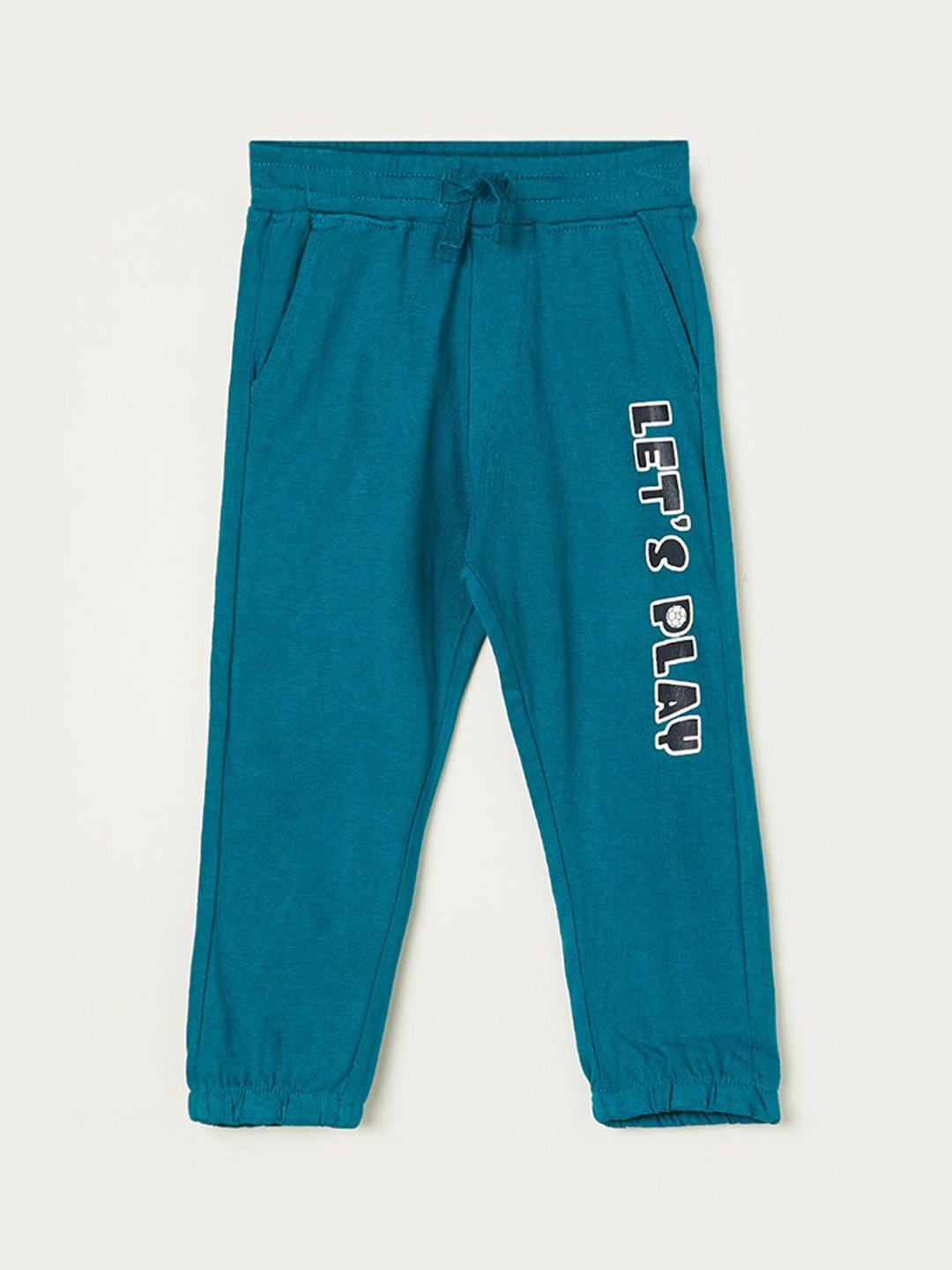 

Juniors by Lifestyle Typography Printed Cotton Track Pant, Teal