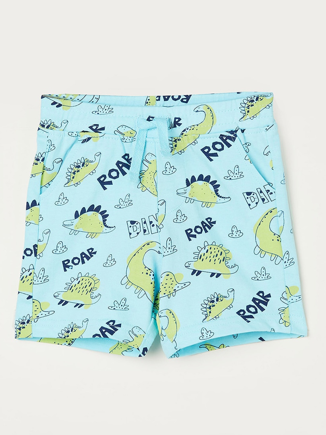 

Juniors by Lifestyle Boys Mid-Rise Conversational Printed Pure Cotton Shorts, Blue