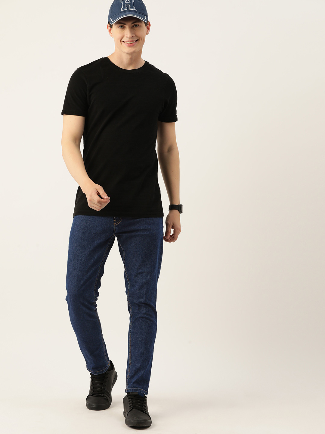 

Harvard Men Solid Tapered Fit Jeans, Blue