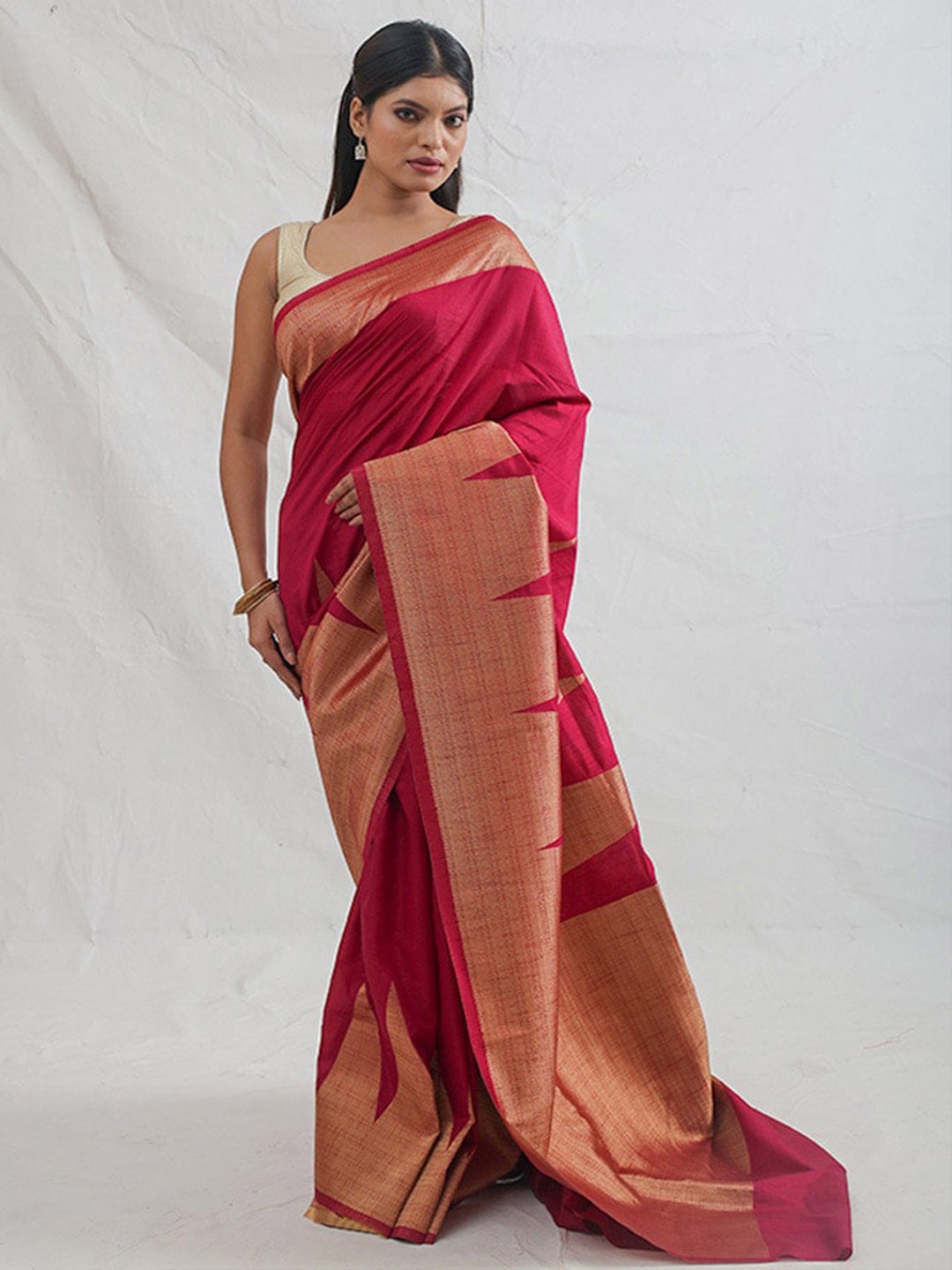

AllSilks Woven Design Zari Saree, Purple