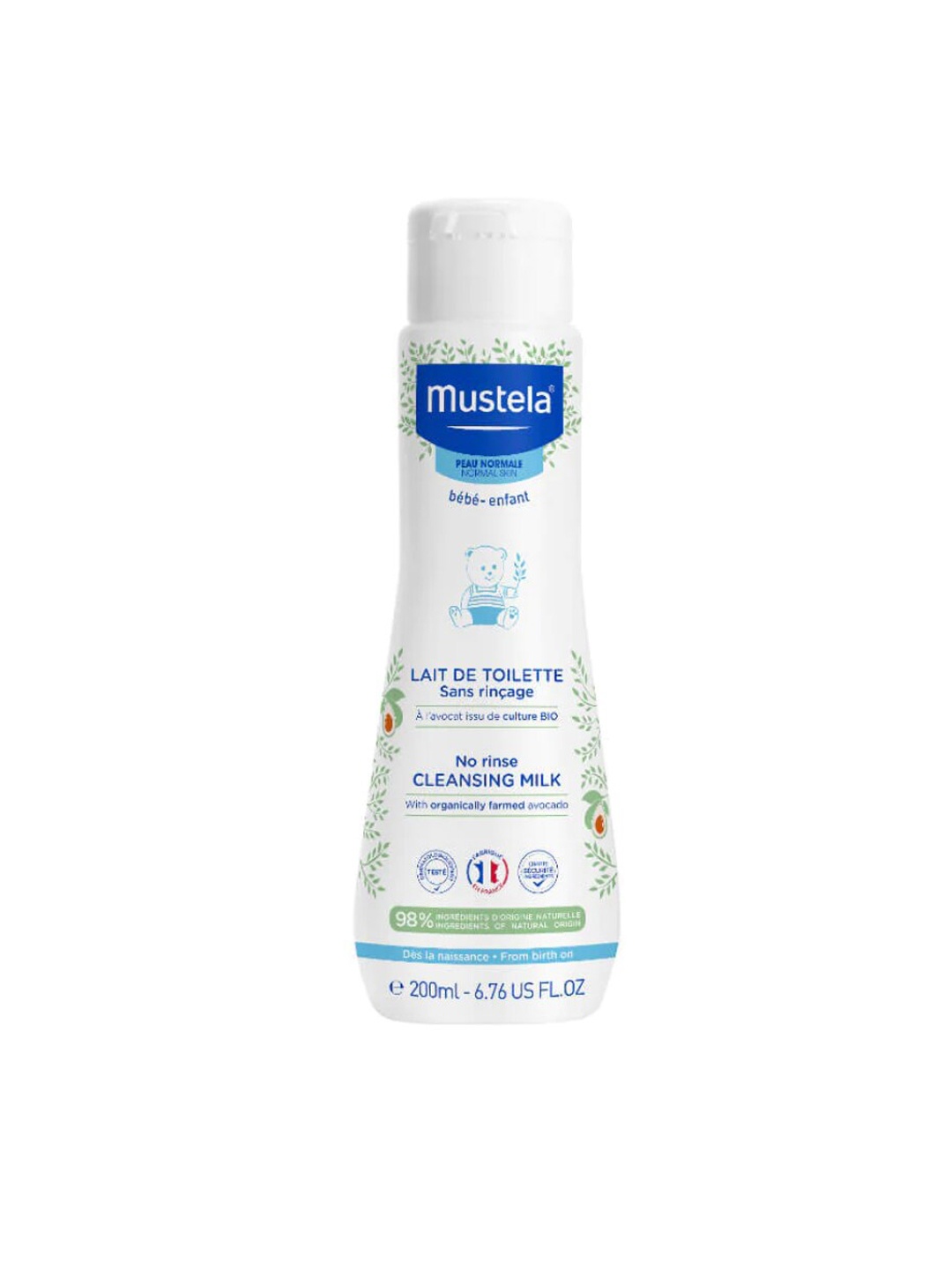 

Mustela No Rinse Cleansing Milk - 200ml, White