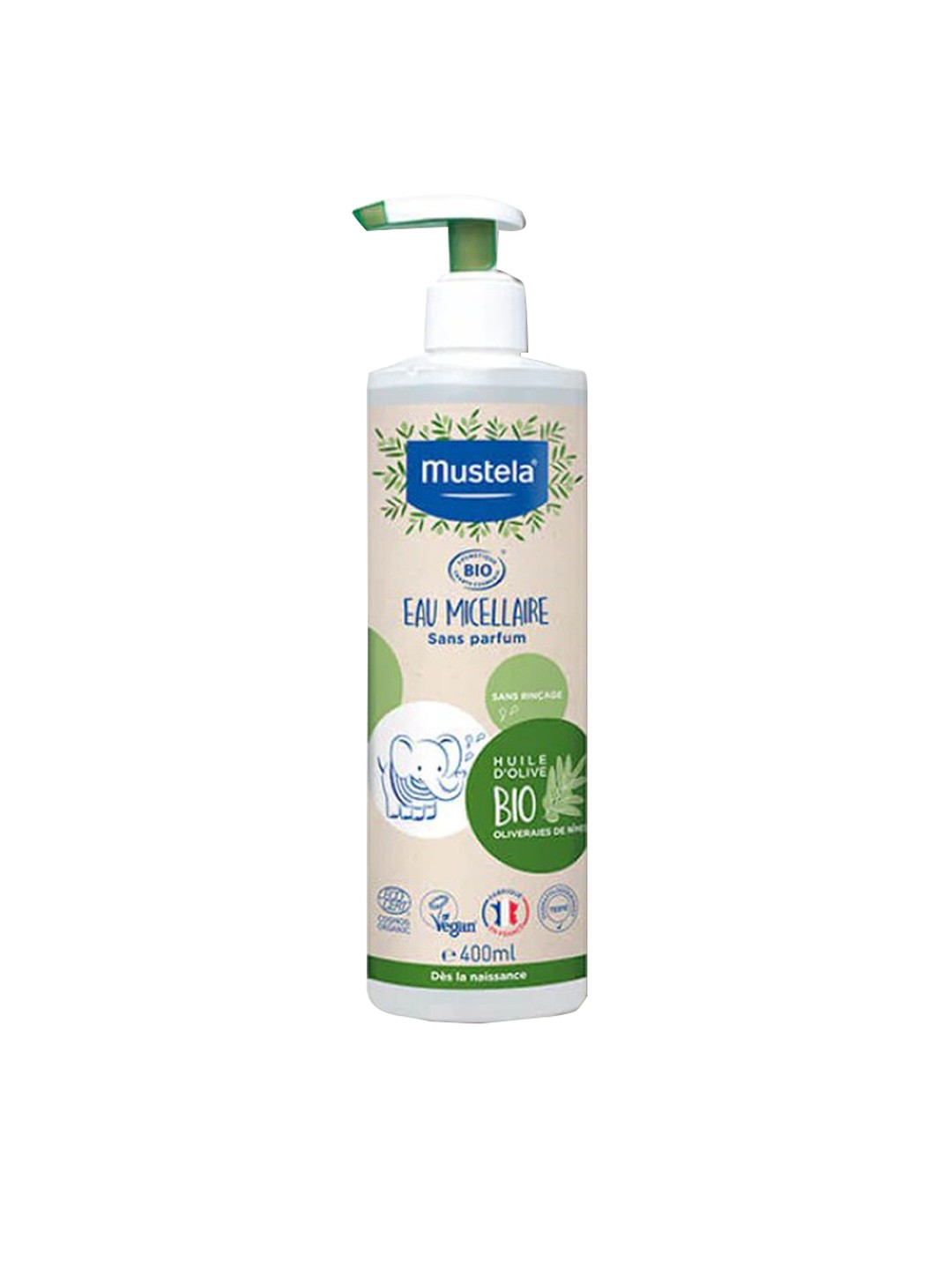 

Mustela Organic No-rinse Micellar Water - 400ml, White