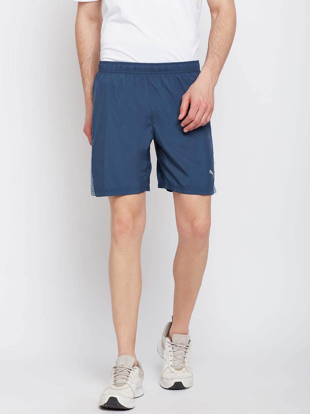 

Puma Men Blue Solid Regular Fit Sports Shorts