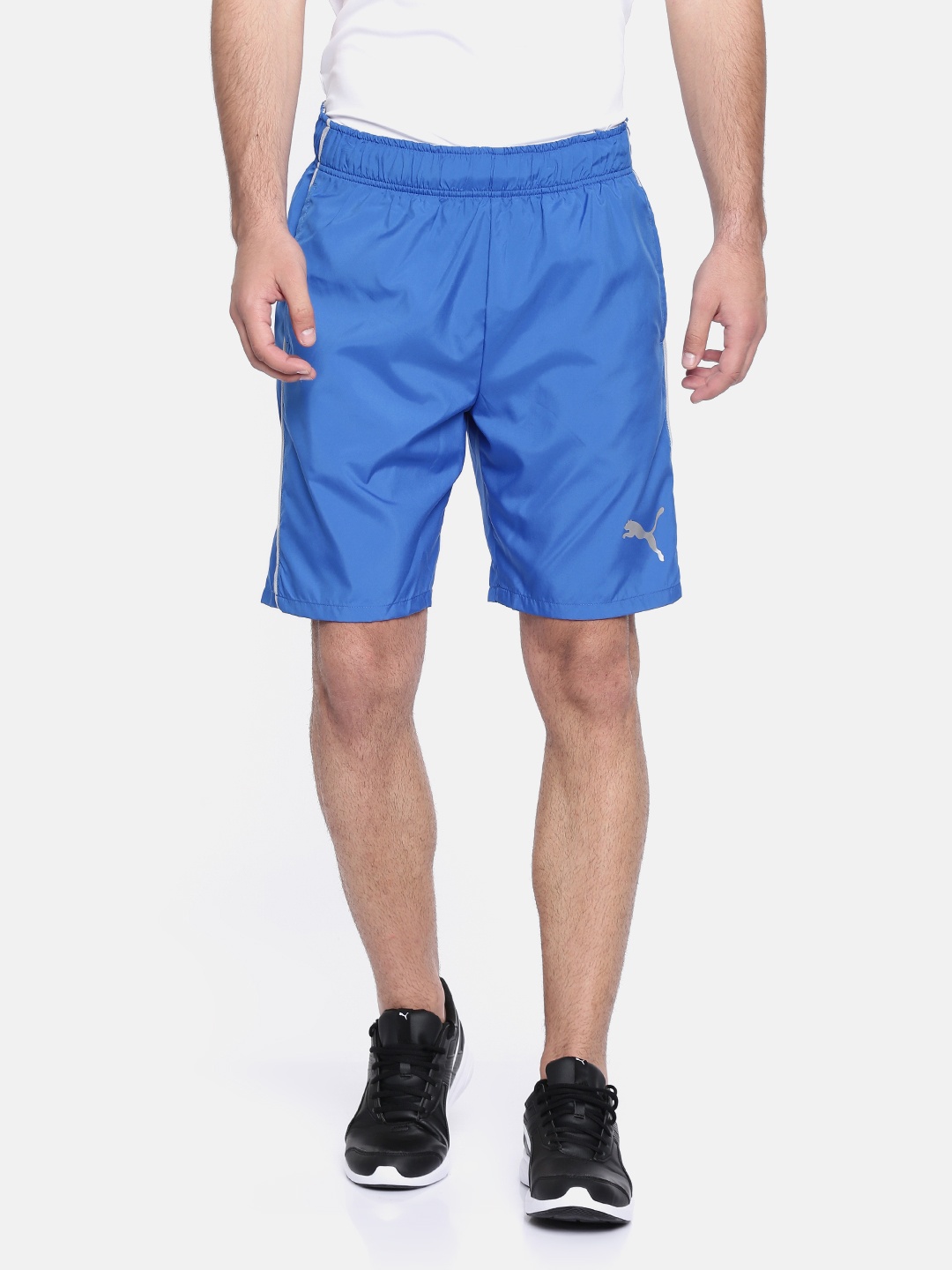 

Puma Men Blue Solid Regular Fit Essential Woven Sports Shorts