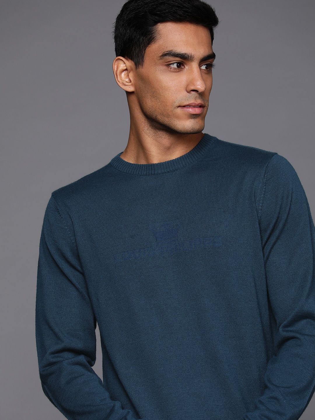 

Louis Philippe Solid Pullover, Teal