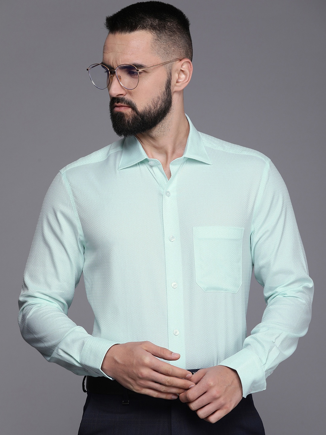 

Louis Philippe Classic Formal Shirt, Turquoise blue