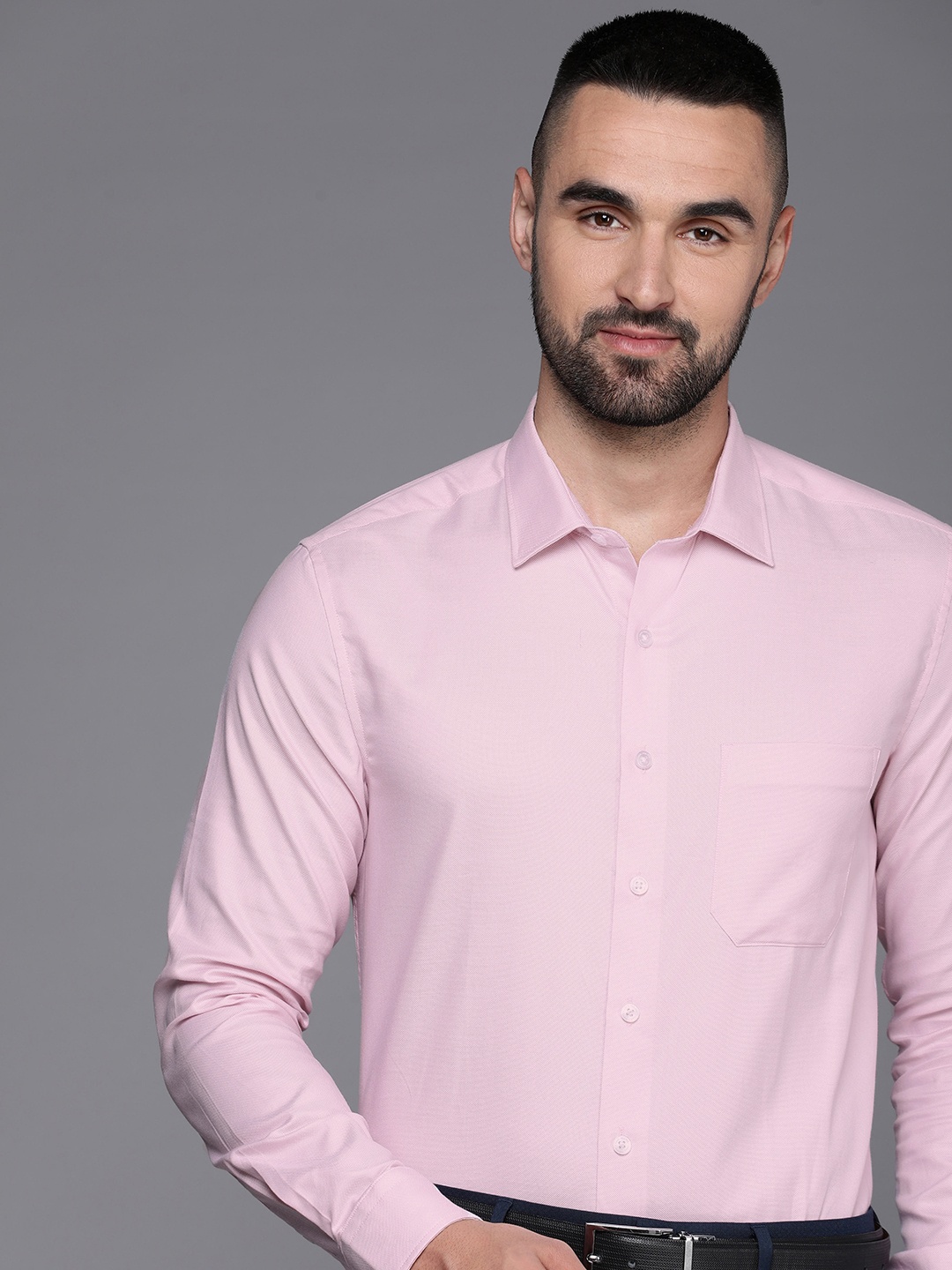 

Louis Philippe Men Slim Fit Pure Cotton Formal Shirt, Pink