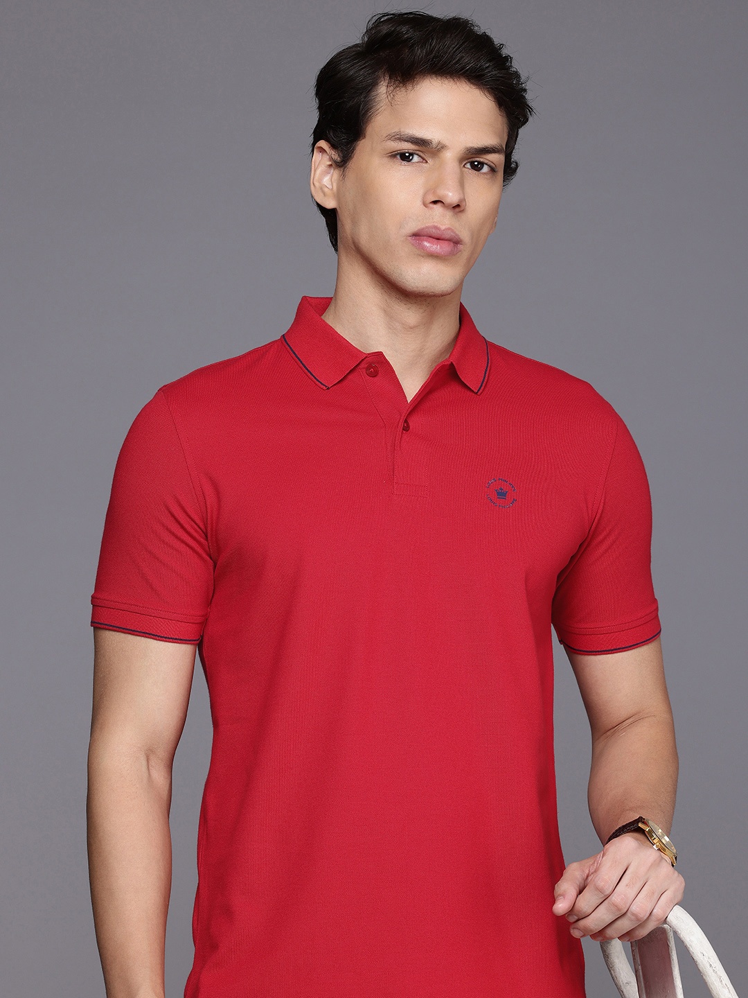 

Louis Philippe Polo Collar T-shirt, Red