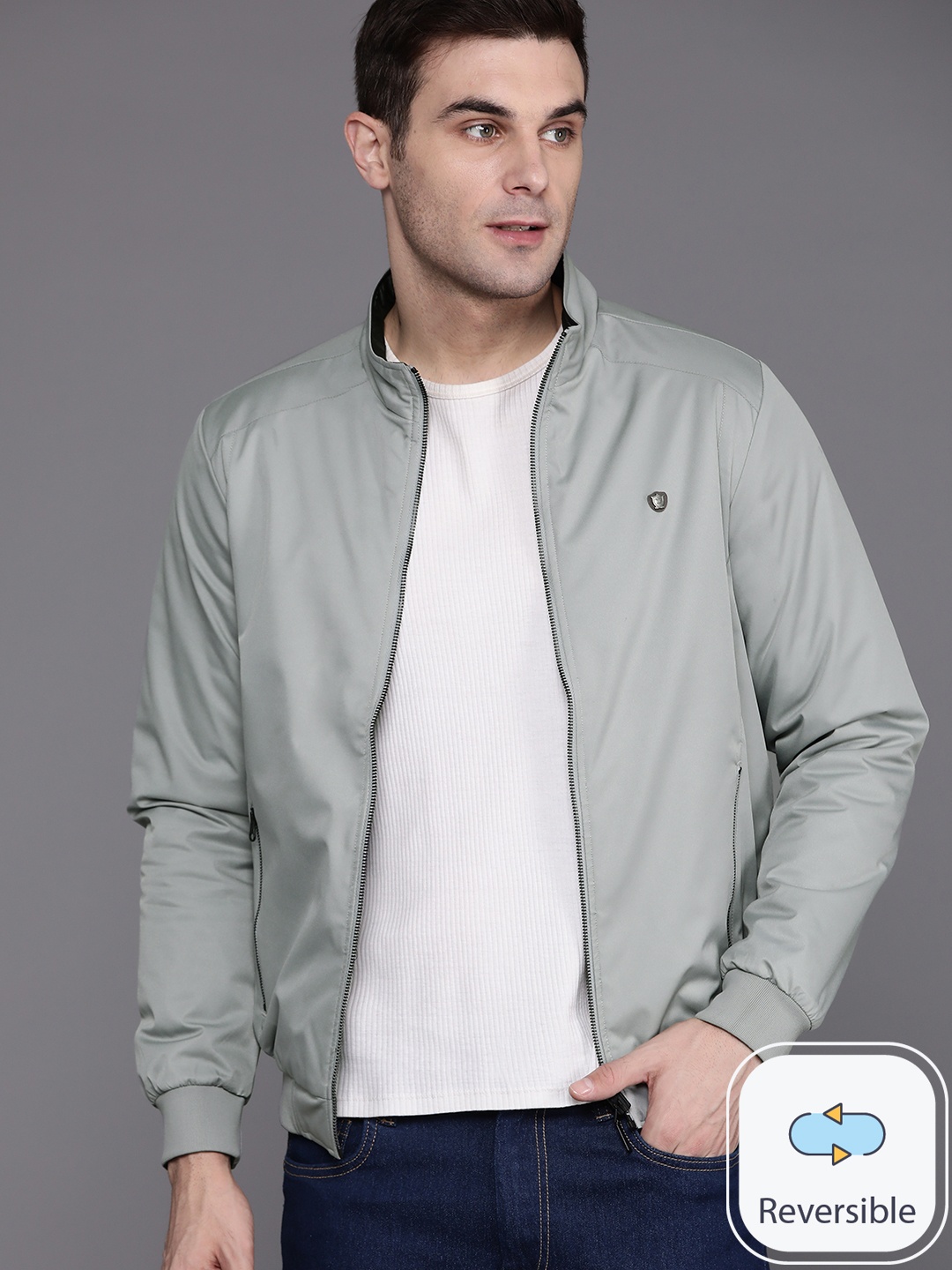 

Louis Philippe Reversible Bomber Jacket, Grey
