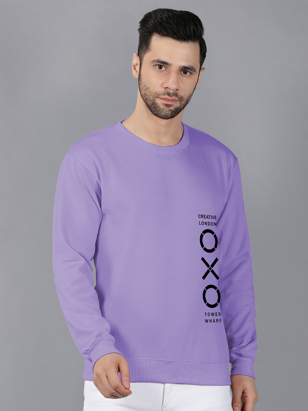 

Fashion And Youth Typography Printed Fleece Sweatshirt, Lavender