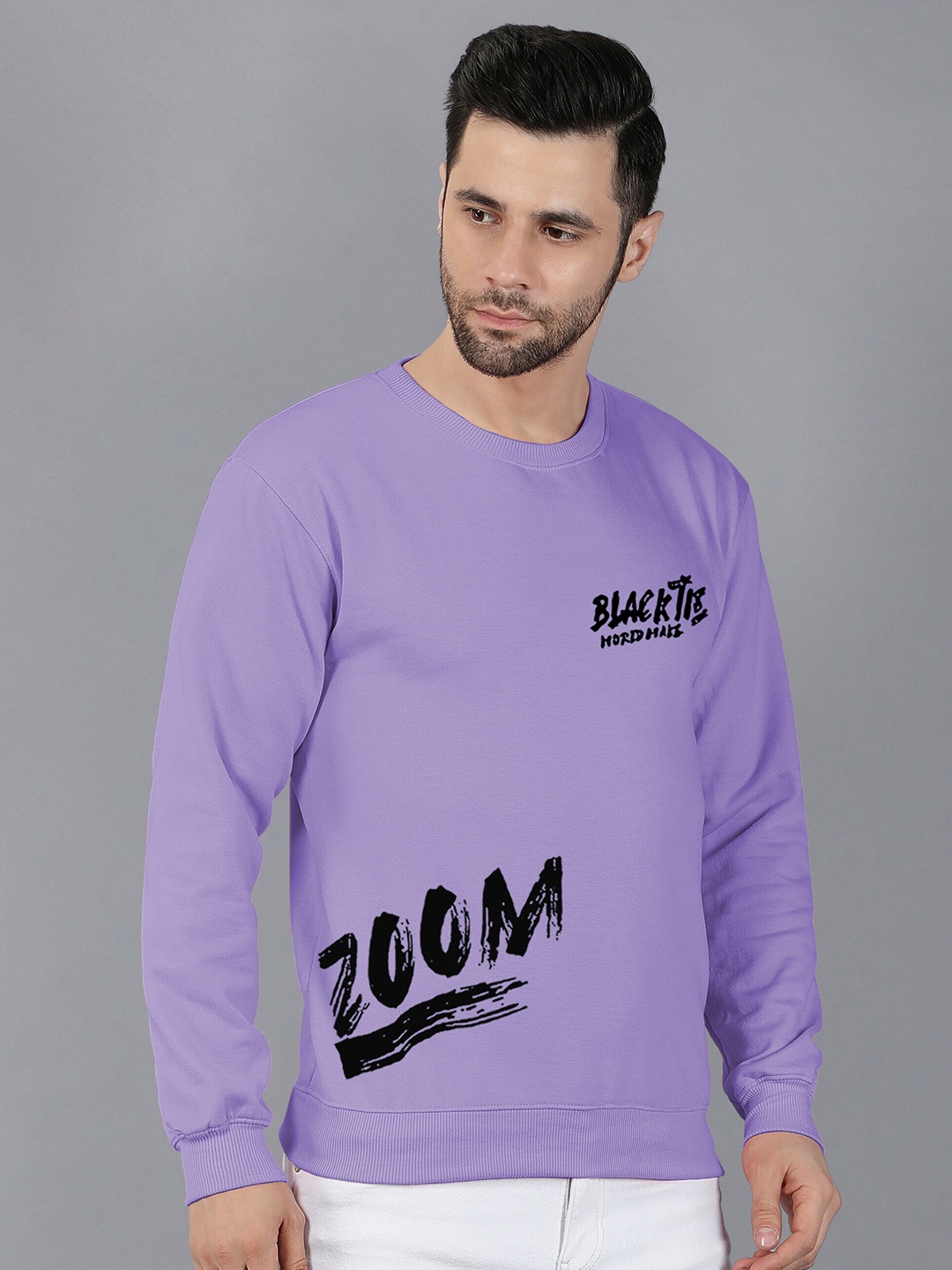 

Fashion And Youth Typography Printed Fleece Sweatshirt, Lavender