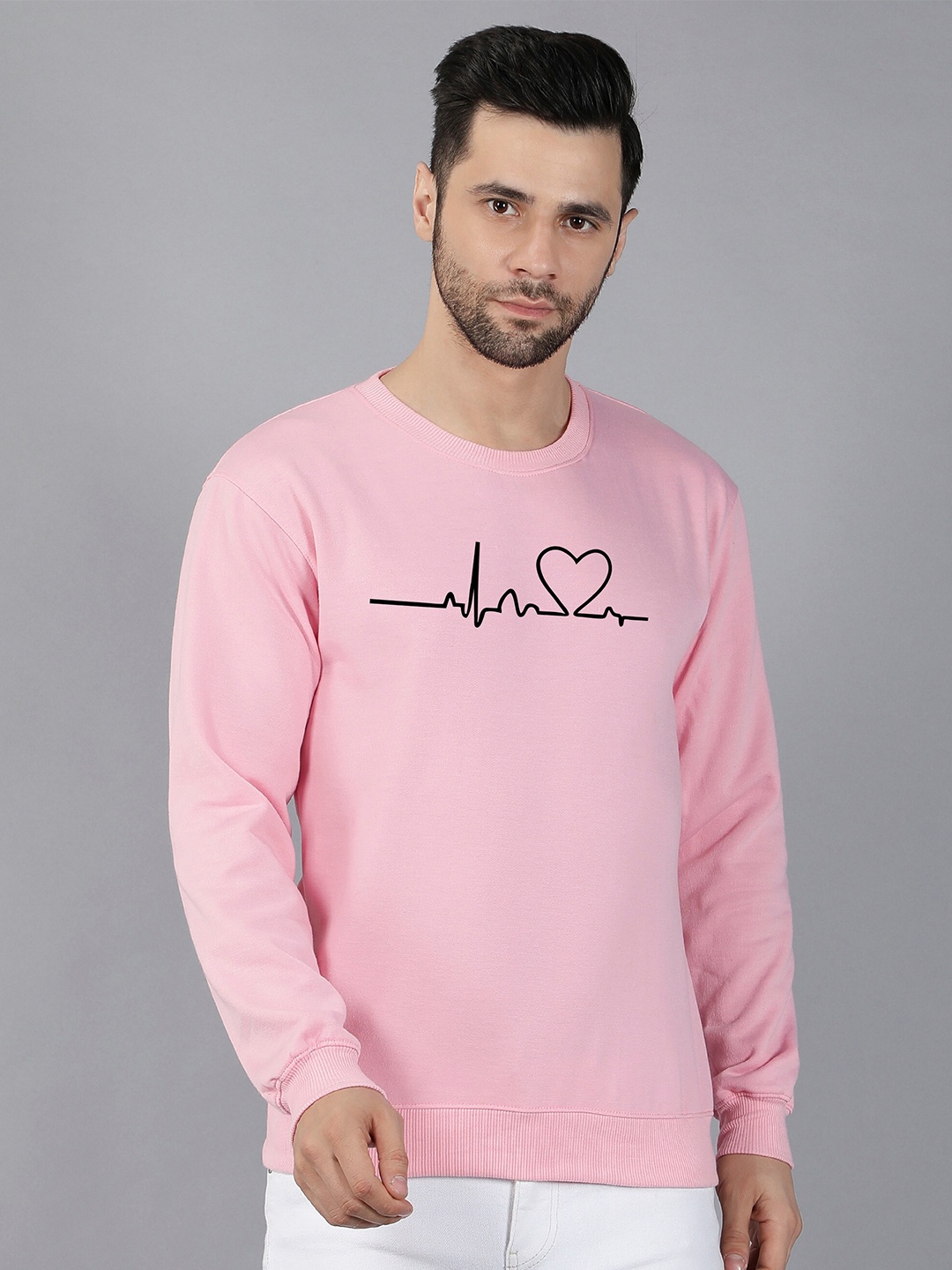 

Fashion And Youth Graphic Printed Pullover, Pink