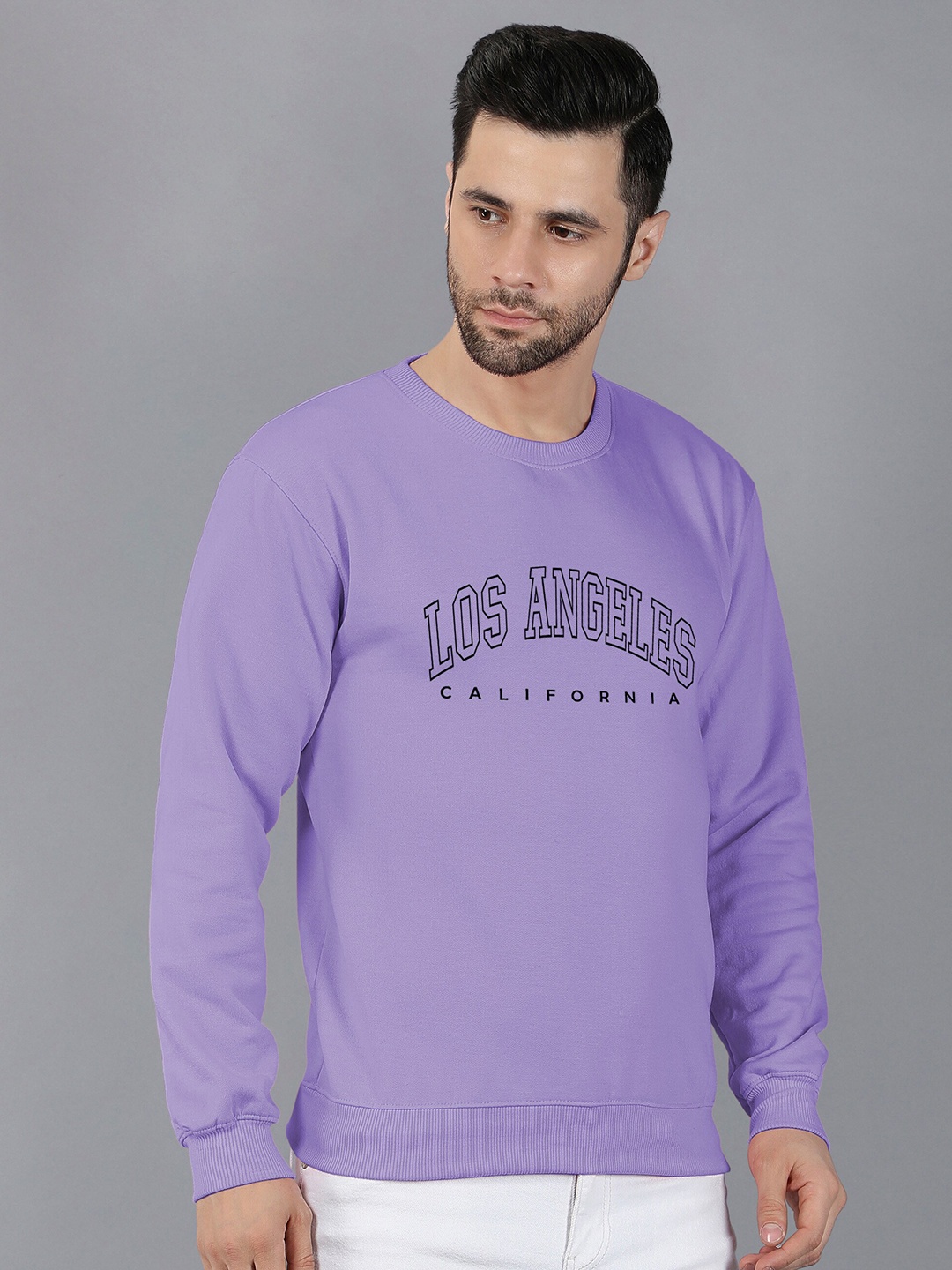 

Fashion And Youth Typography Printed Pullover Sweatshirt, Lavender