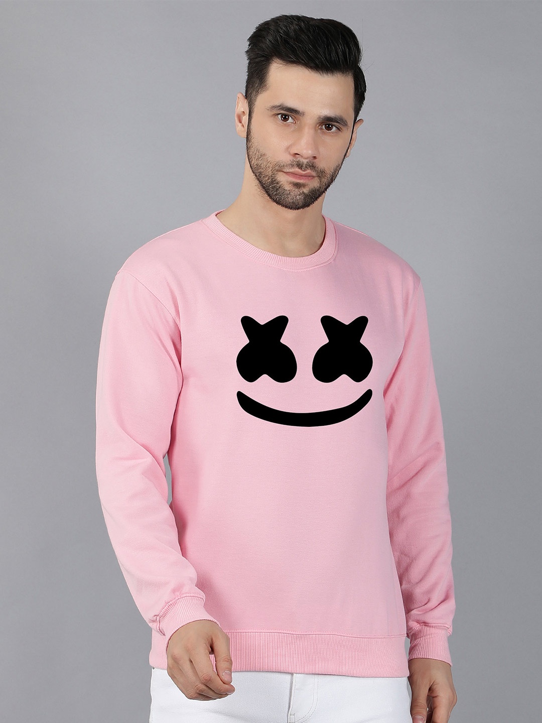 

Fashion And Youth Graphic Printed Fleece Sweatshirt, Pink