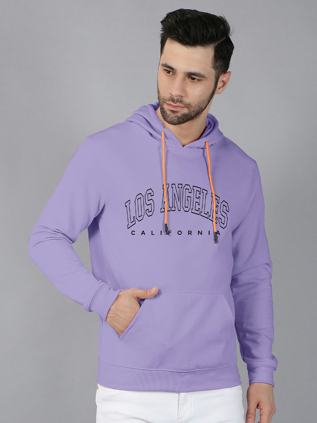 

Fashion And Youth Typography Printed Hooded Sweatshirt, Lavender