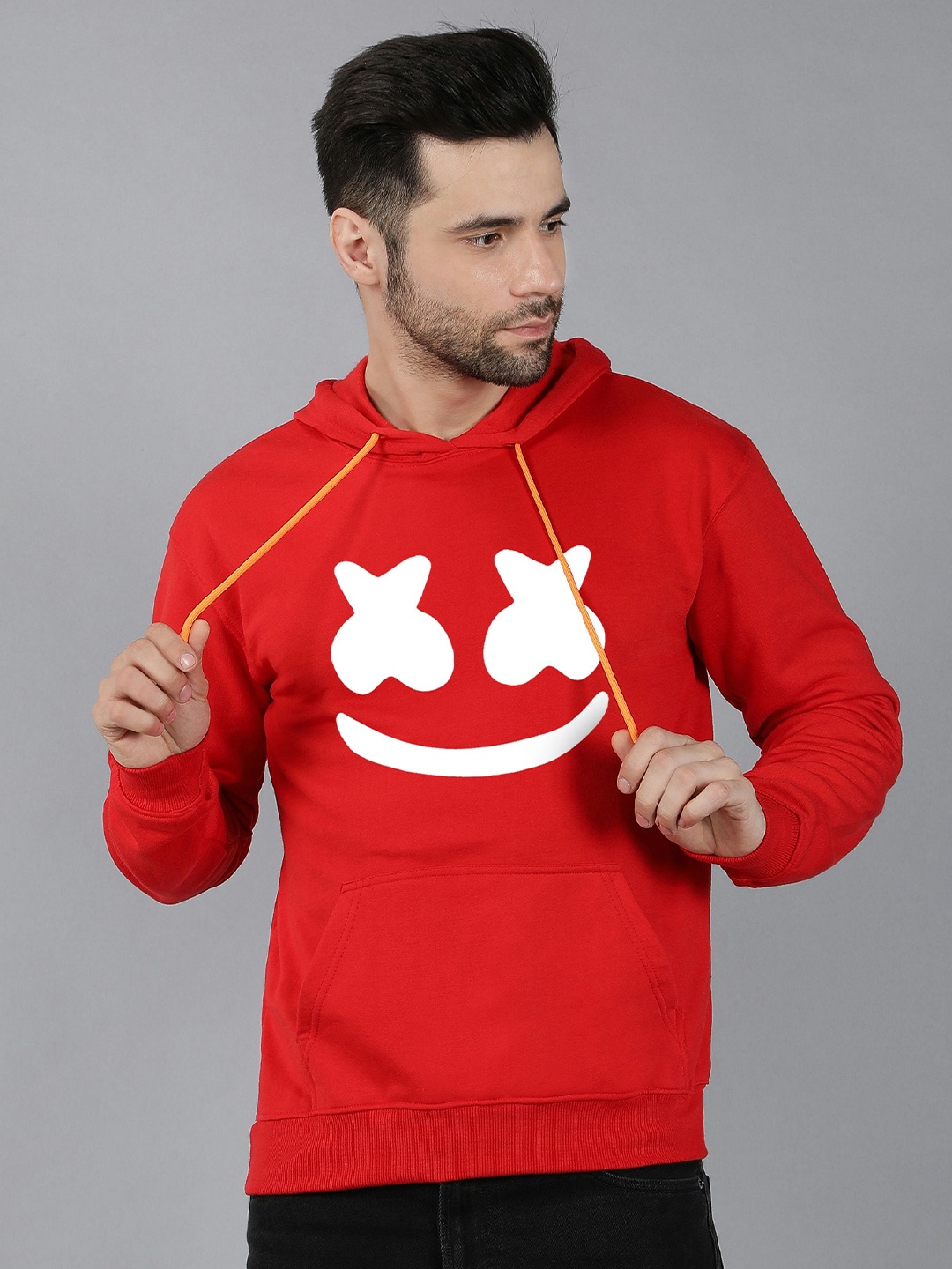 

Fashion And Youth Graphic Printed Hooded Casual Sweatshirt, Red
