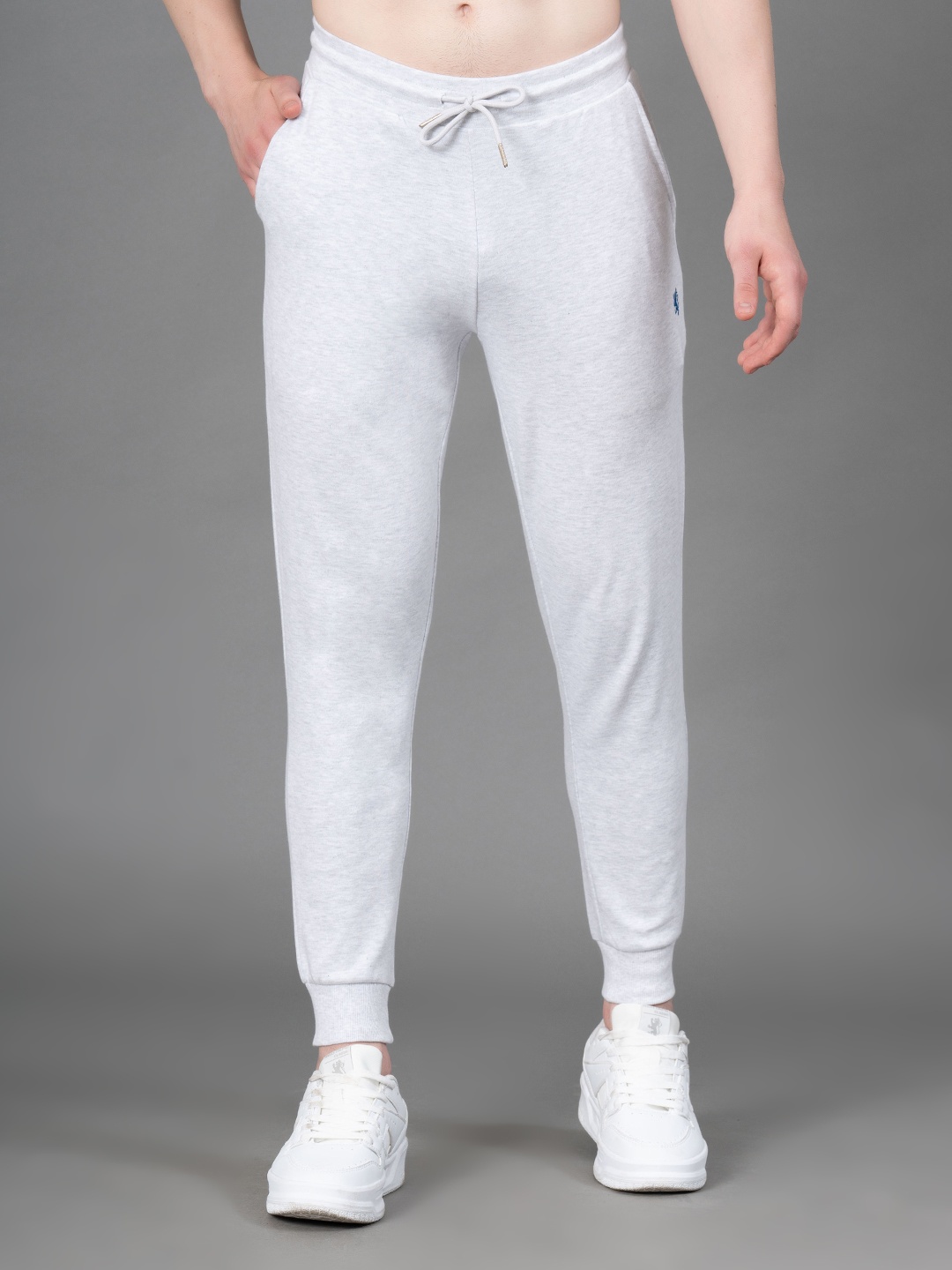 

Red Tape Men Regular Fit Mid-rise Joggers, Grey melange