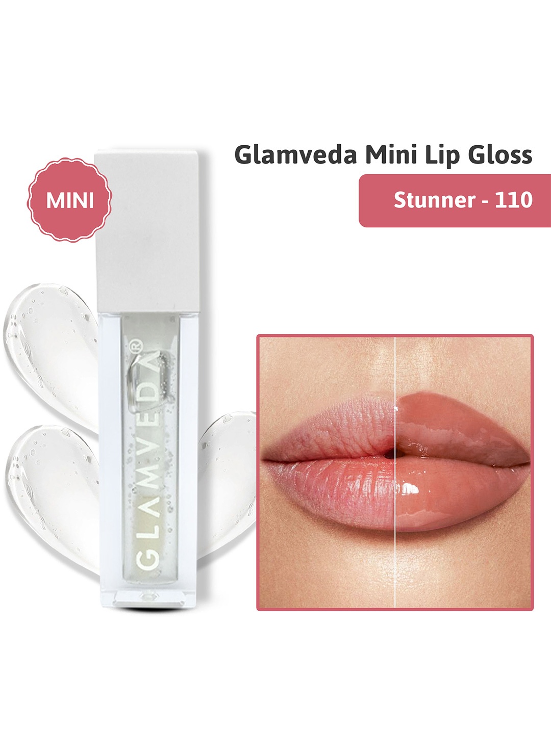 

GLAMVEDA Serum Infused Lip Gloss with Cocoa Butter 1.2 ml - Stunner 110, Transparent