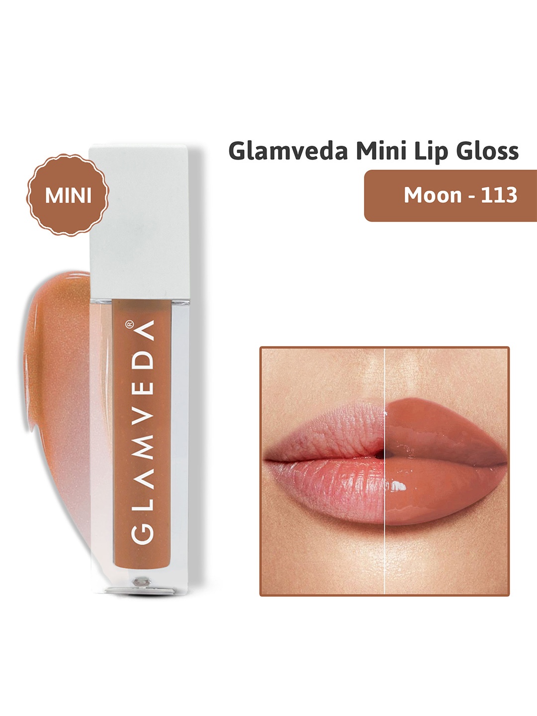 

GLAMVEDA Serum Infused Lip Gloss with Cocoa Butter 1.2 ml - Moon 113, Red