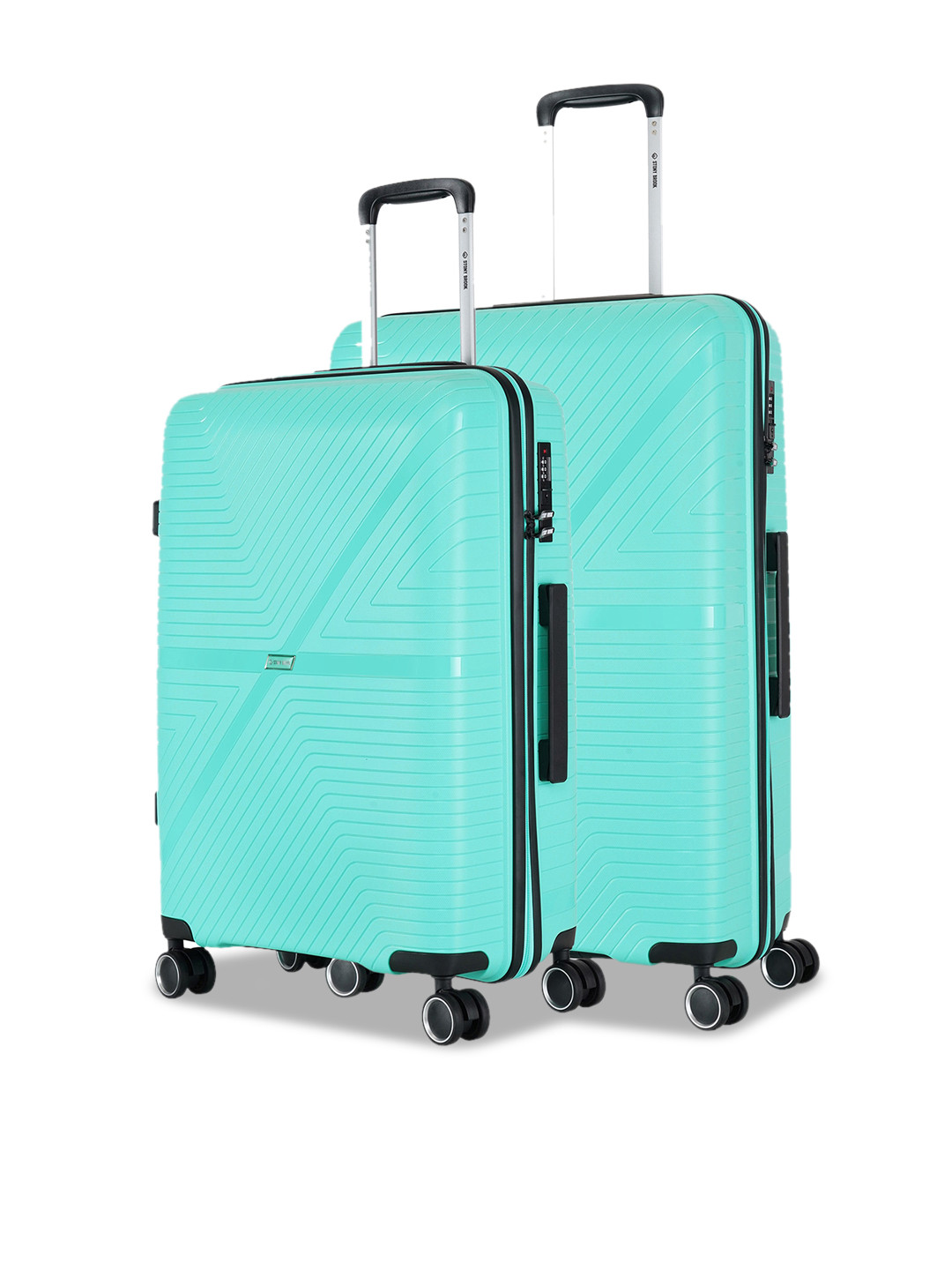 

Stony Brook by Nasher Miles Axis Set Of 2 Hard-Sided Trolley Suitcase Up to 50 Litres, Blue