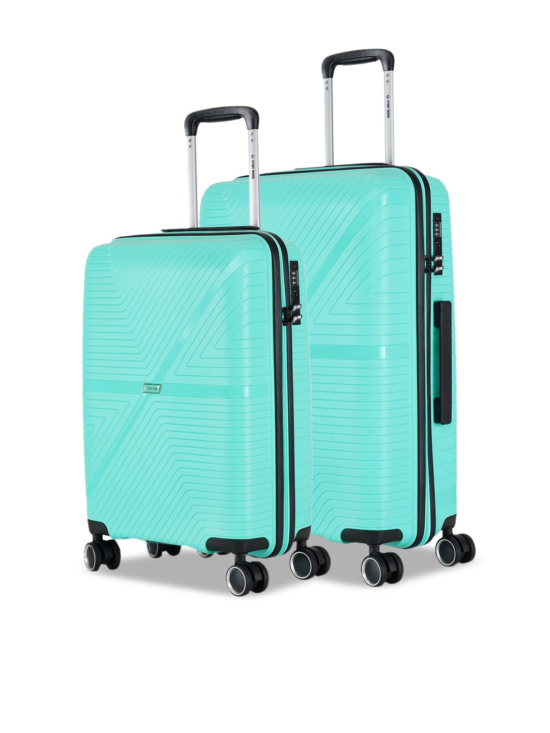 

Stony Brook by Nasher Miles Axis Set Of 2 Hard-Sided Trolley Suitcase, Blue