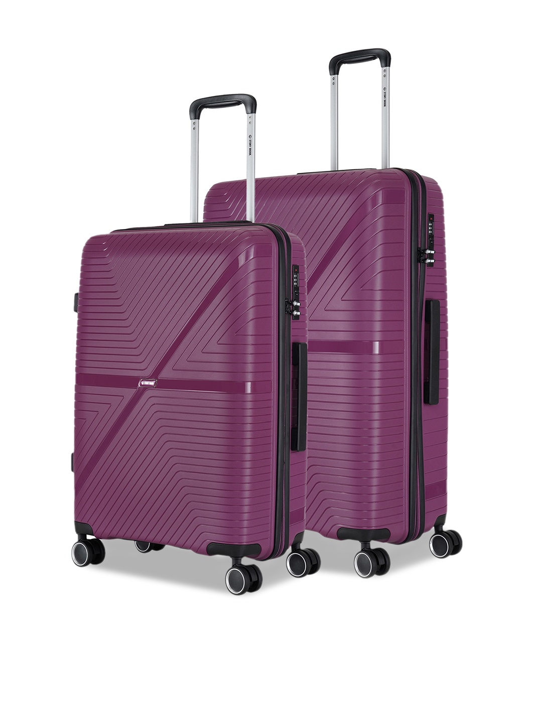 

Stony Brook by Nasher Miles Axis Set Of 2 Hard-Sided Trolley Suitcases, Purple