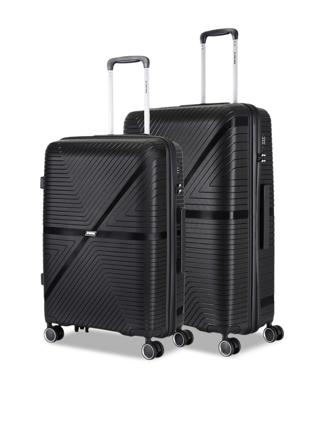 

Stony Brook by Nasher Miles Axis Set Of 2 Hard-Sided Trolley Suitcase-50 L, Black