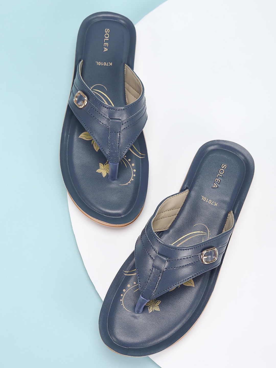 

Paragon Lightweight Open Toe Flats, Blue