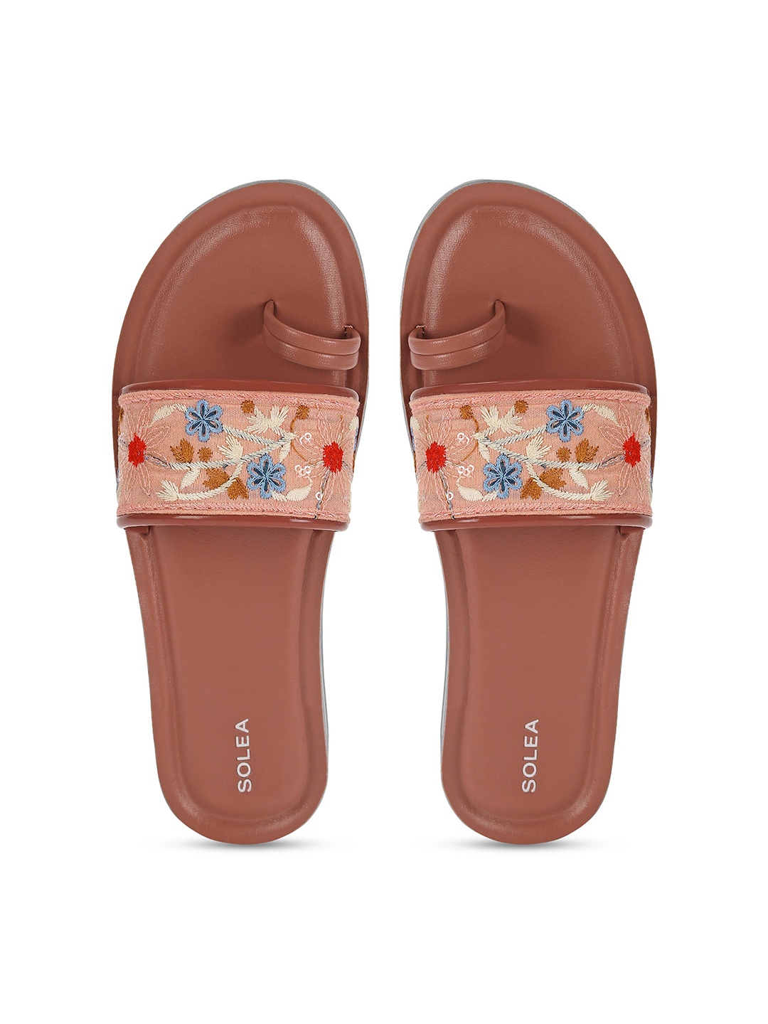 

Paragon Women Embellished Open Toe Flats, Peach