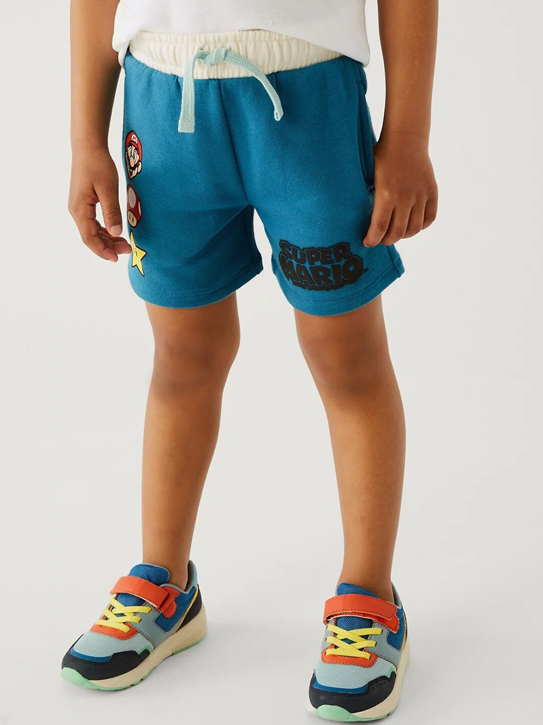 

Marks & Spencer Boys Graphic Printed Regular Shorts, Blue