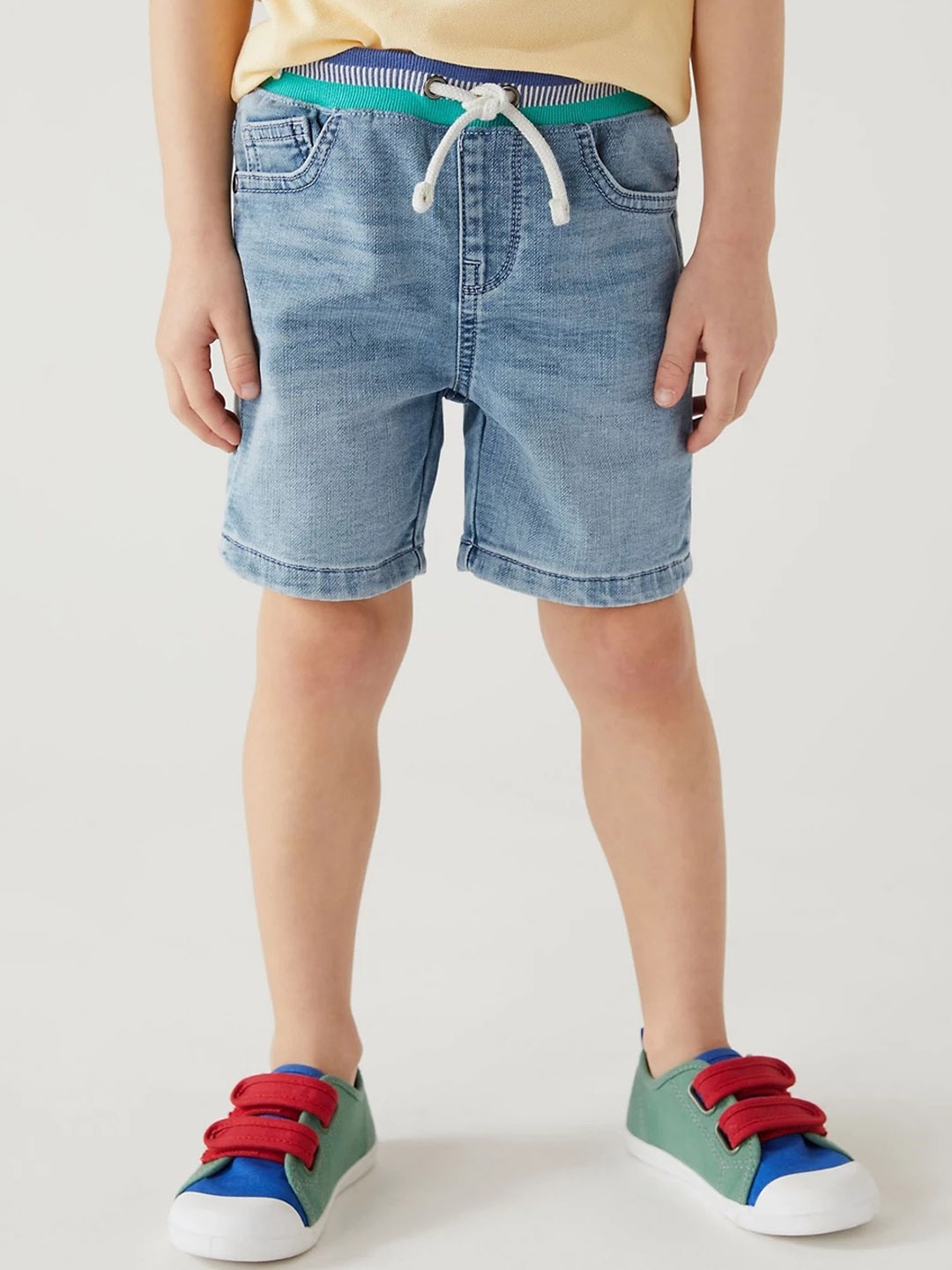 

Marks & Spencer Boys Mid-Rise Denim Shorts, Blue