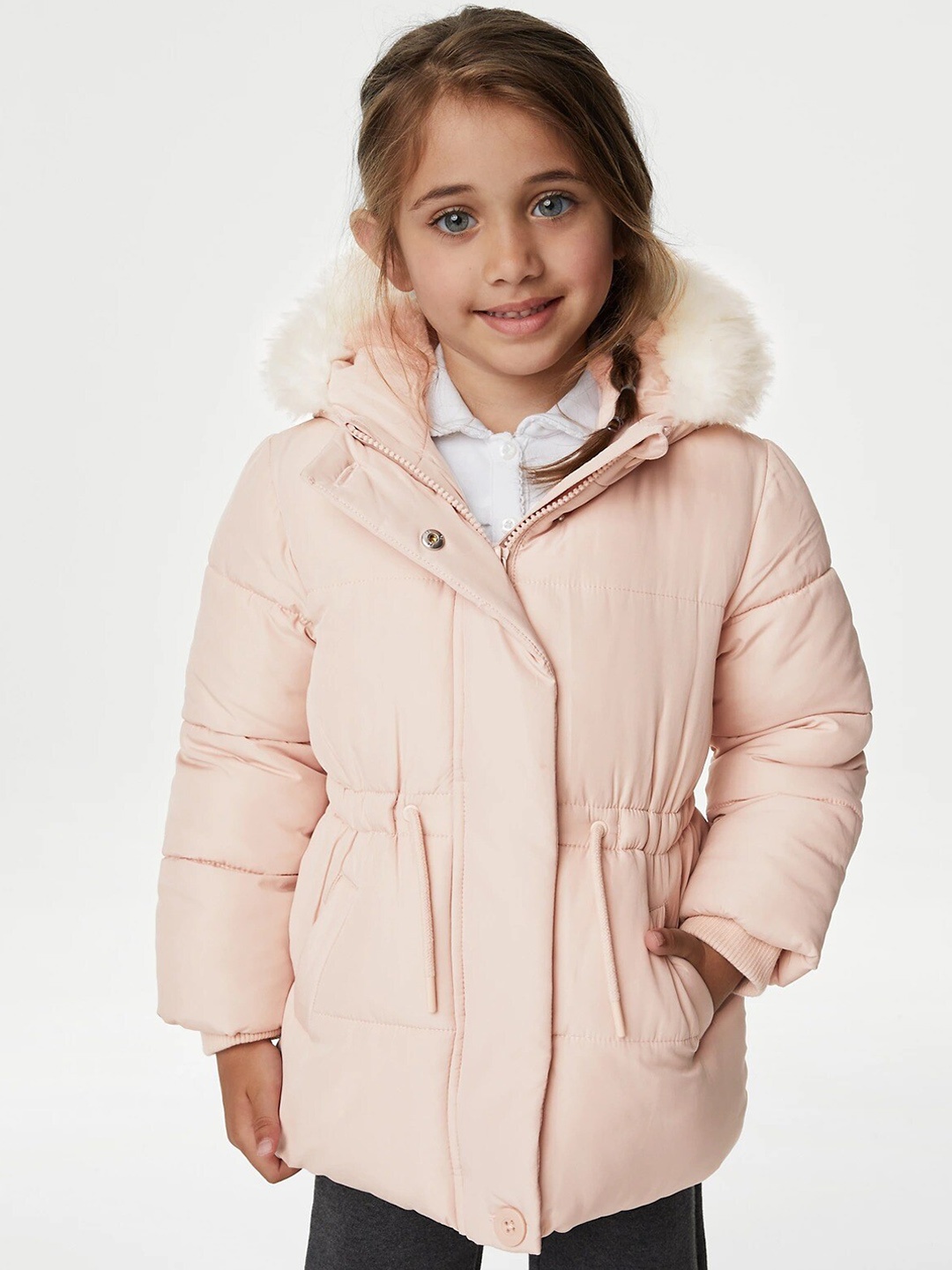 

Marks & Spencer Girls Hooded Parka Jacket, Pink