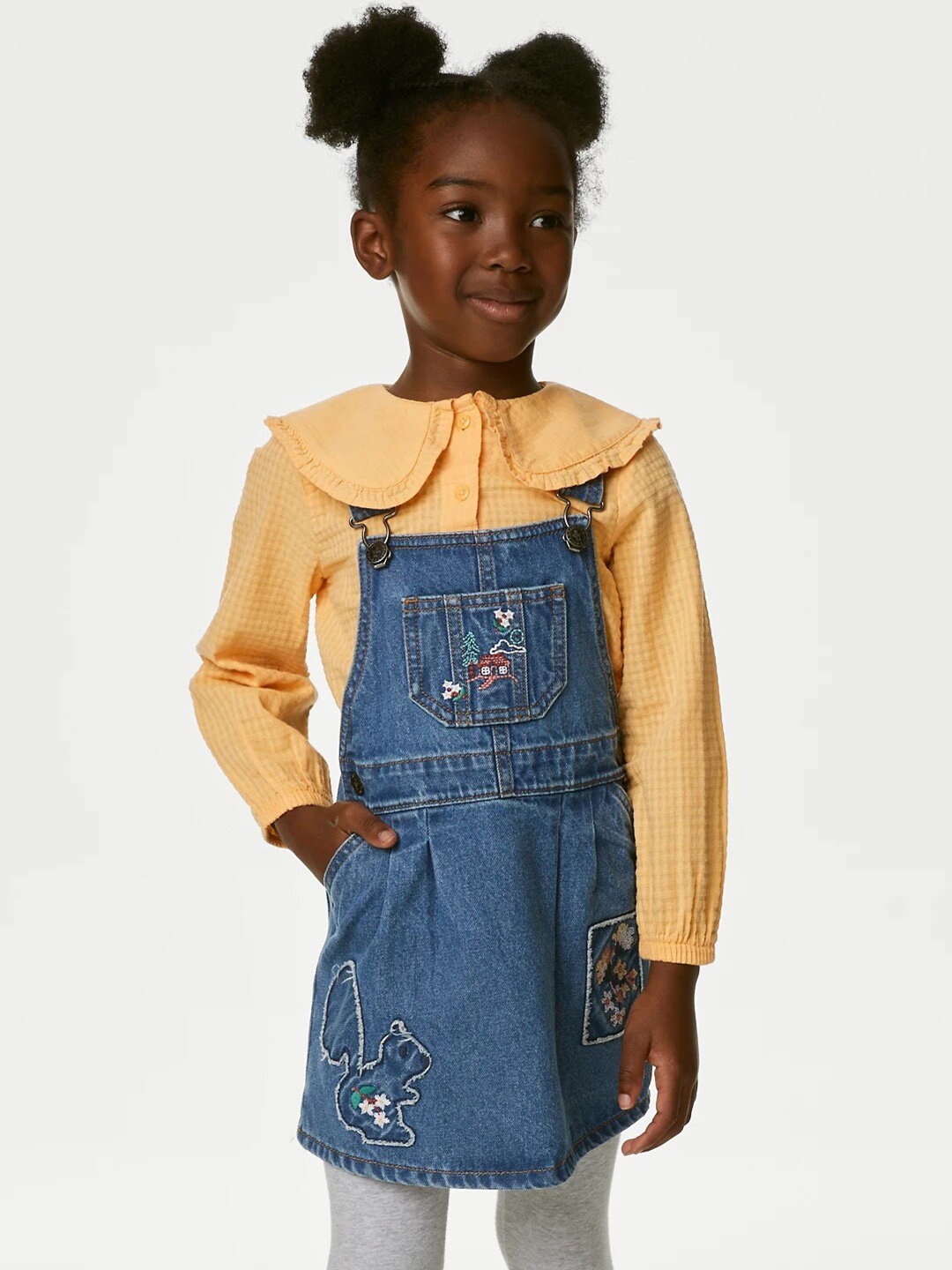 

Marks & Spencer Girls Shoulder Straps Pinafore Dress, Blue