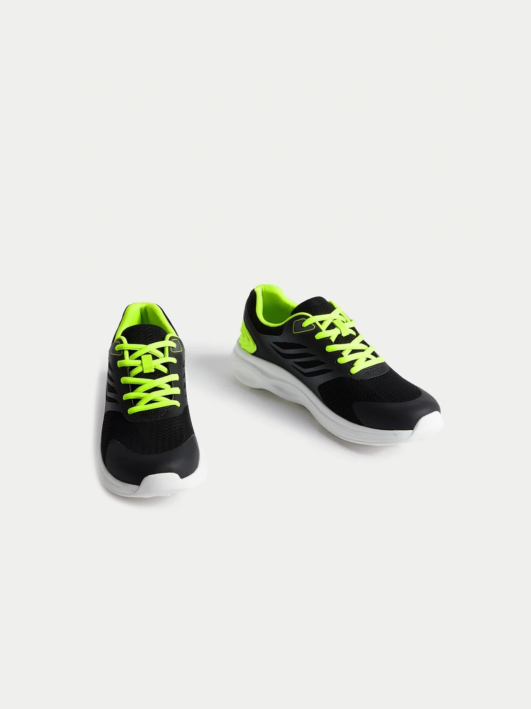 

Marks & Spencer Boys Textured Lace-Up Sneakers, Black