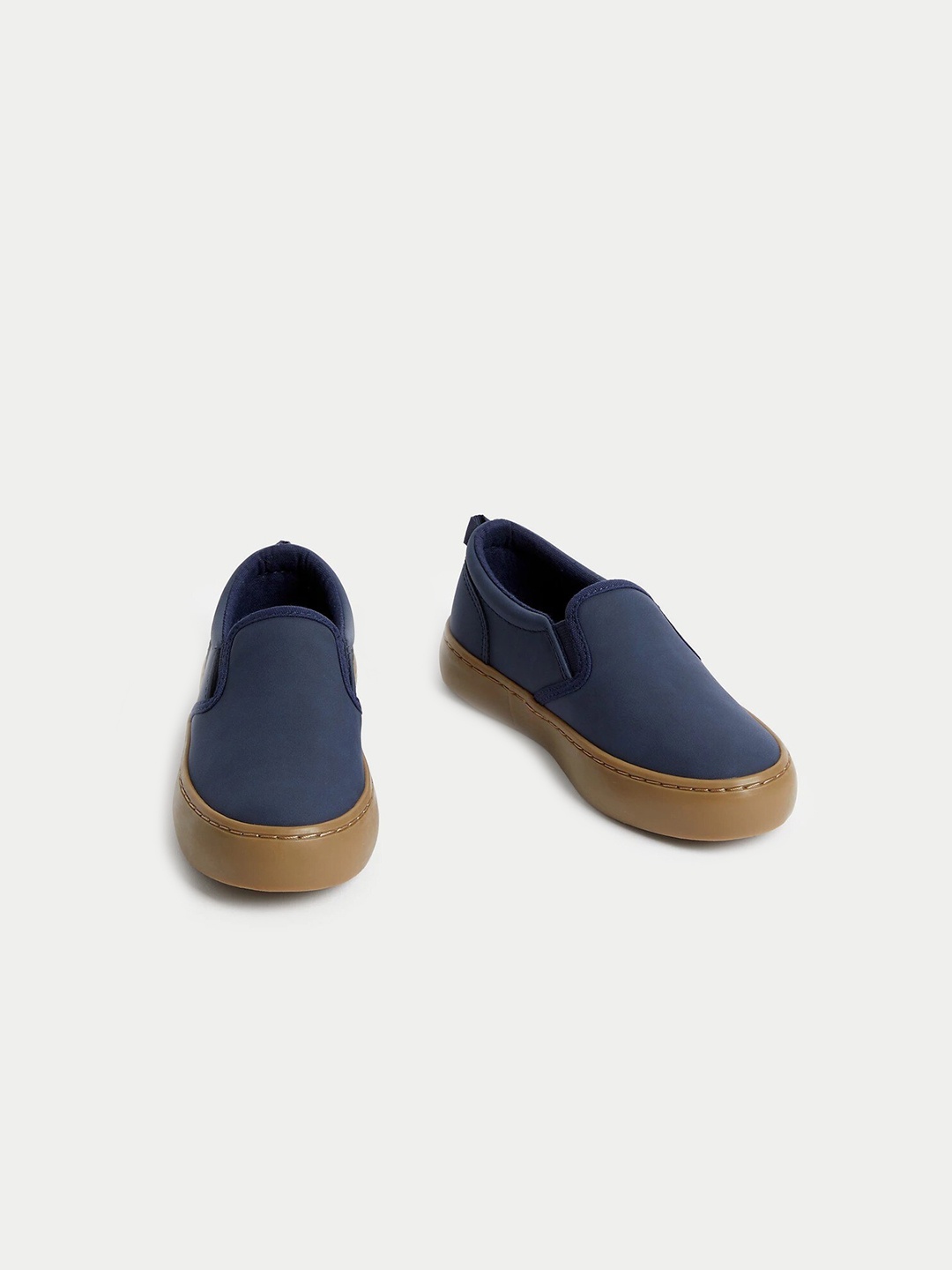 

Marks & Spencer Boys Striped Slip-On Sneakers, Navy blue