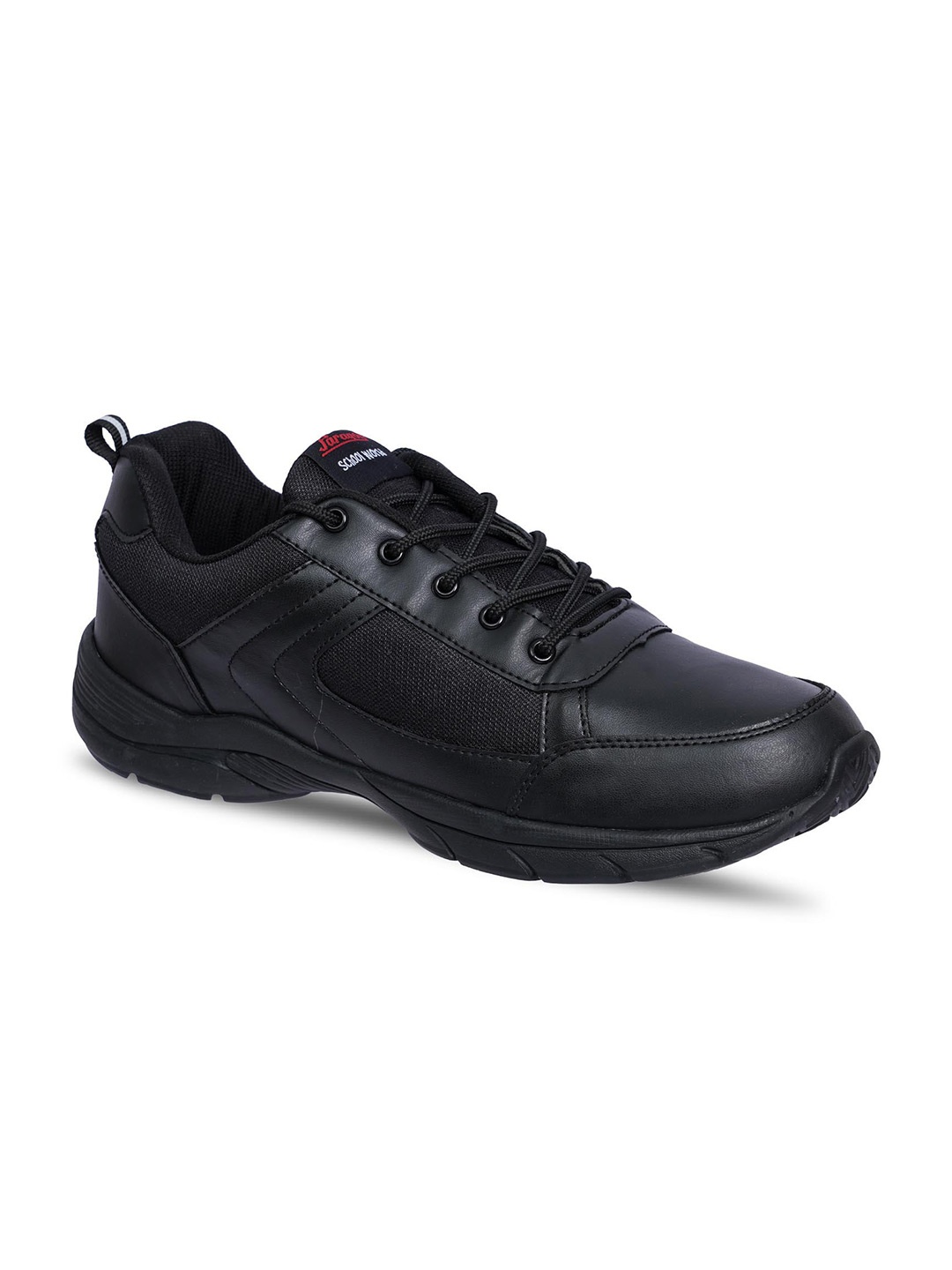 

Paragon Boys K0776 Textured Mesh Padded Insole Basics School Sneakers, Black