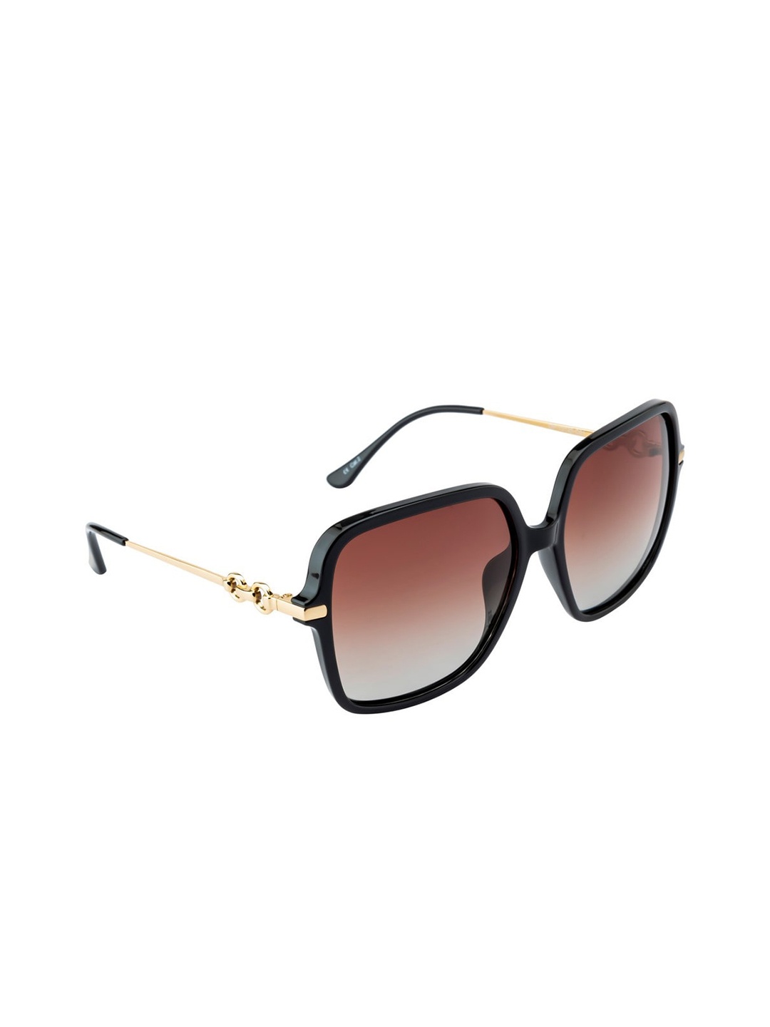 

OPIUM Women Square Sunglasses & Polarised and UV Protected Lens-OP-10126-C01, Brown