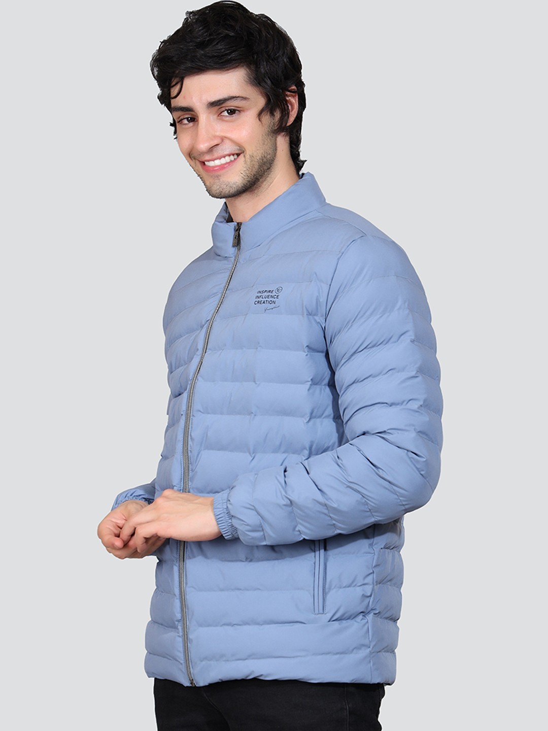 

YOUNG CLUB CLASSIC Mock Collar Lightweight Puffer Jacket, Blue