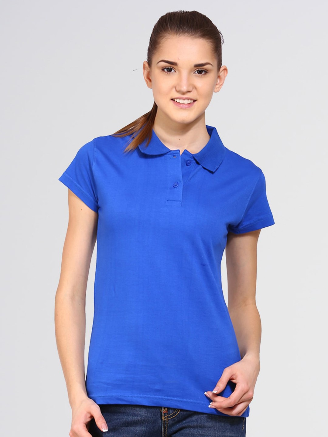 

appulse Polo Collar Slim Fit Cotton T-shirt, Blue