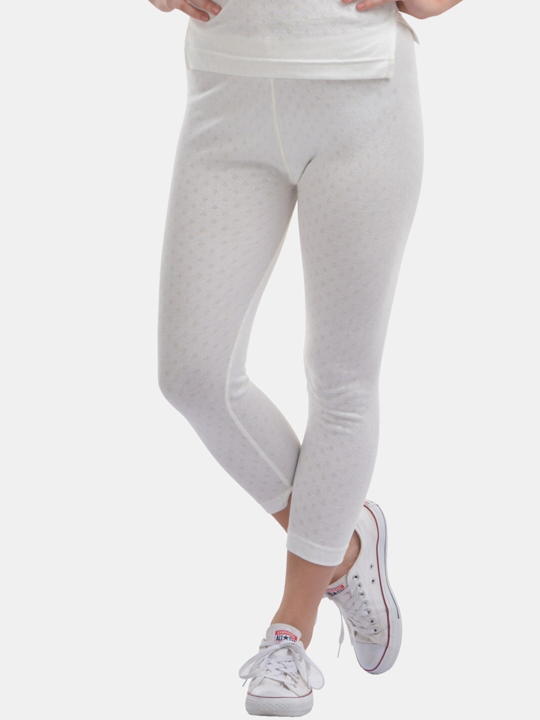 

Lovable Sport Women Three-fourth Length Thermal Tights, White