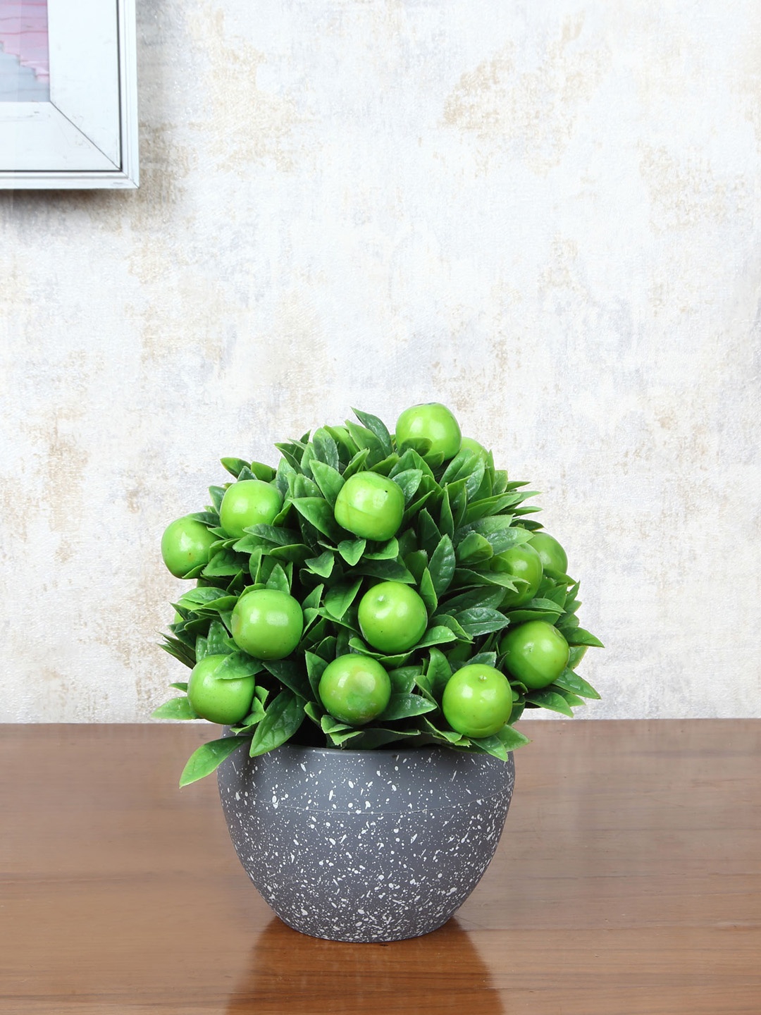

FOLIYAJ Faux Green Apple Plant With Pot