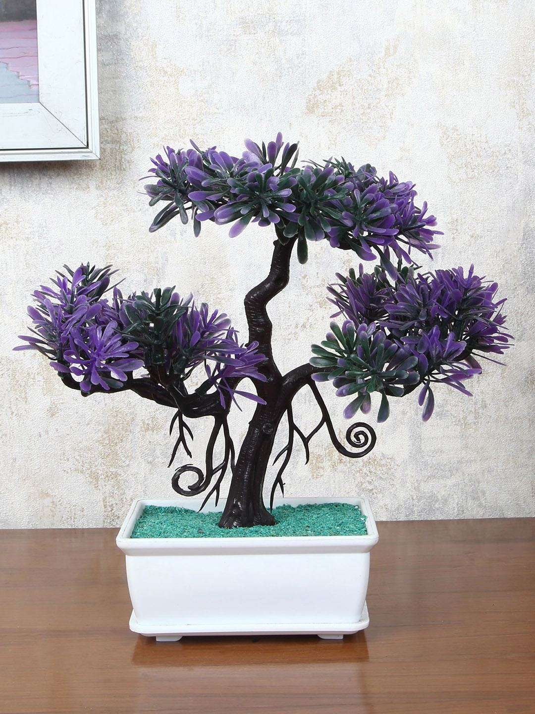 

FOLIYAJ Purple & White Faux Bonsai Tree With Pot