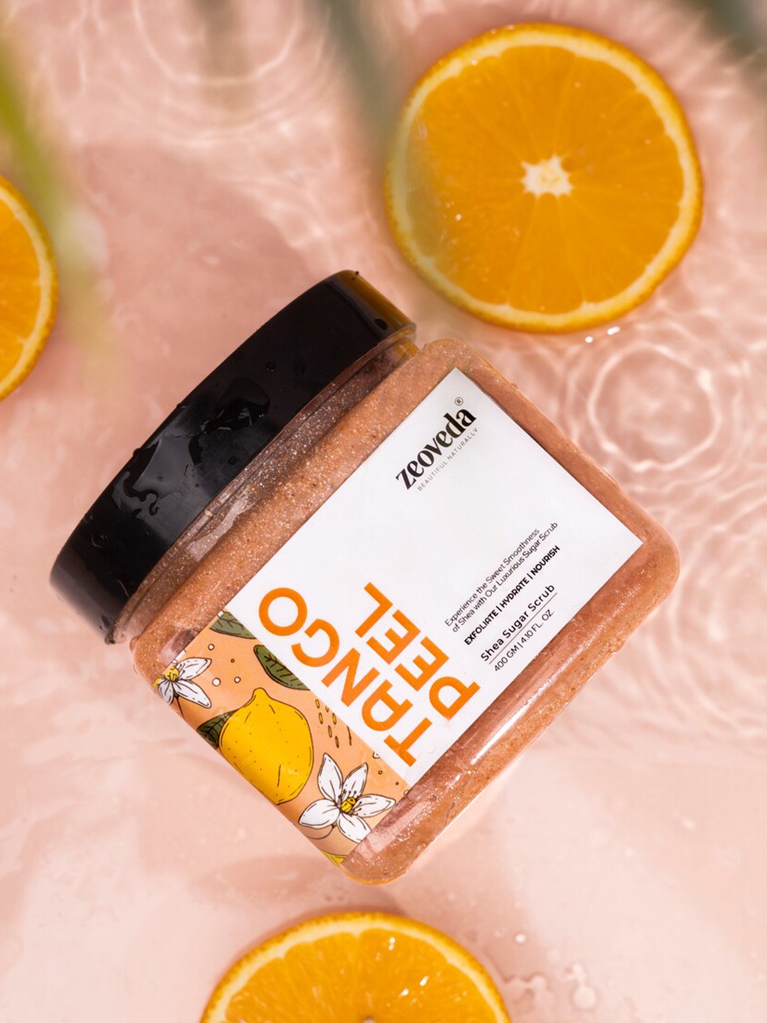 

Zeoveda Tango Peel Shea Sugar Scrub For Radiant & Glowing Skin - 400g, Orange